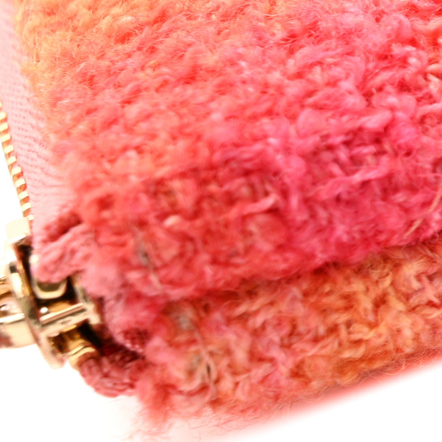 Tweed Large Chanel 19 Cosmetic Case Coral Pink