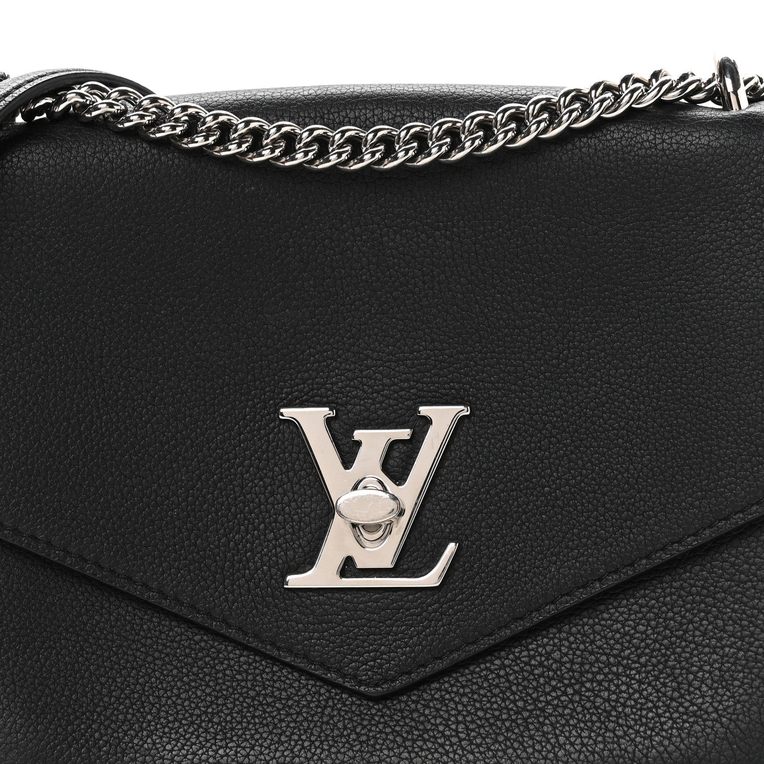 Soft Calfskin My Lockme Chain Bag BB Black