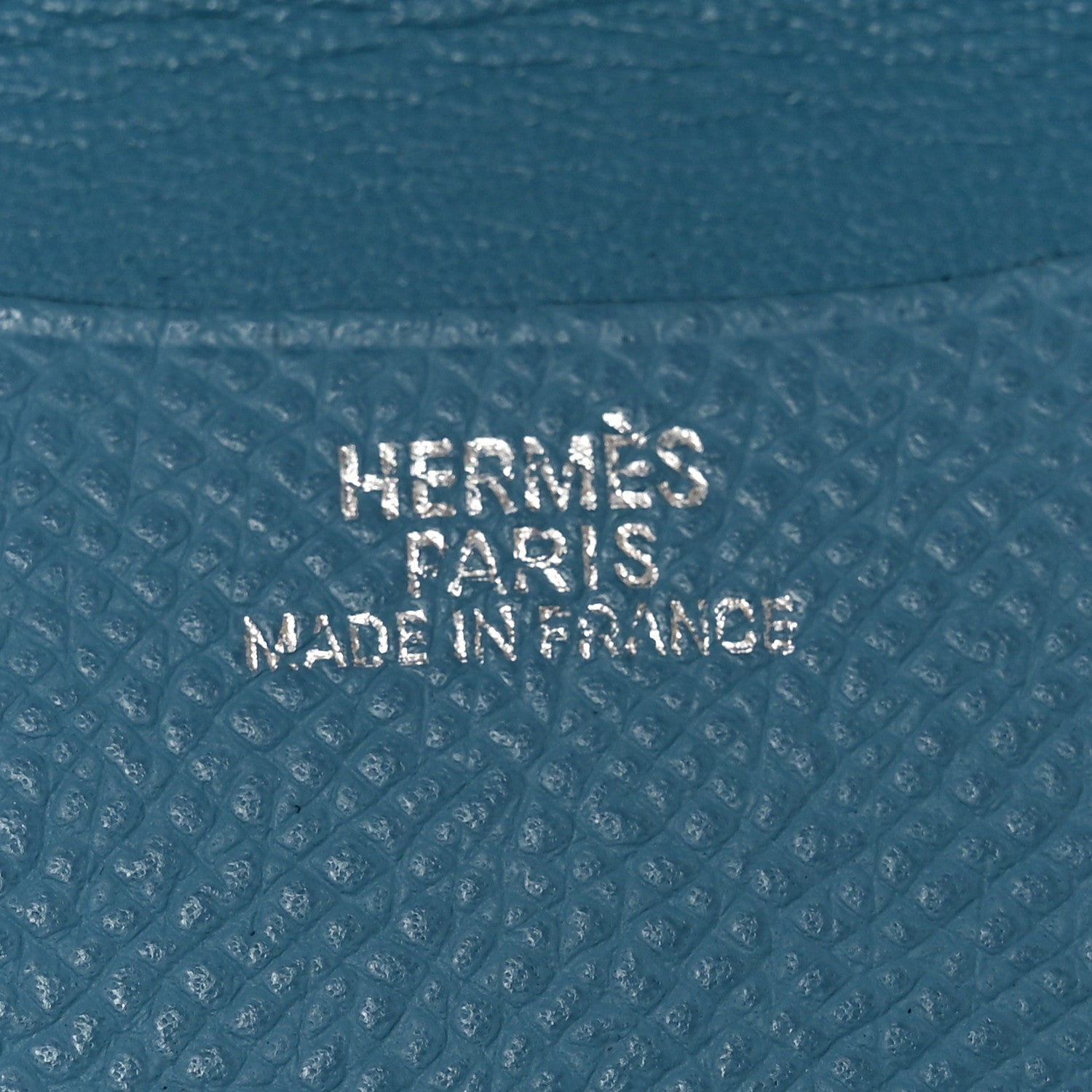 Epsom Hermesnap Card Holder Bleu Jean