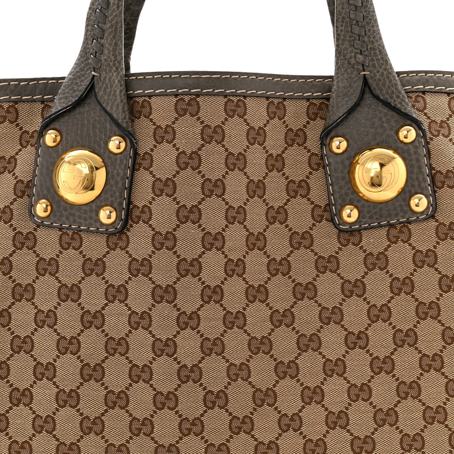 Monogram Large Sunset Tote  Brown Grey