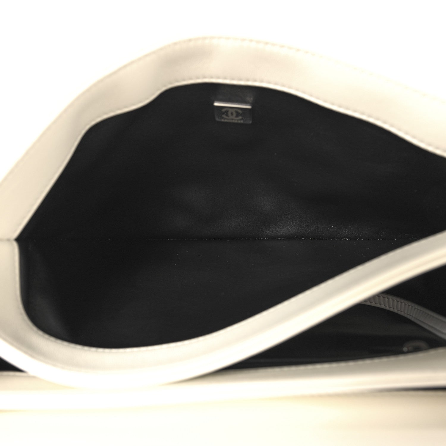 Lambskin Quilted Medium Trendy CC Dual Handle Flap Bag White