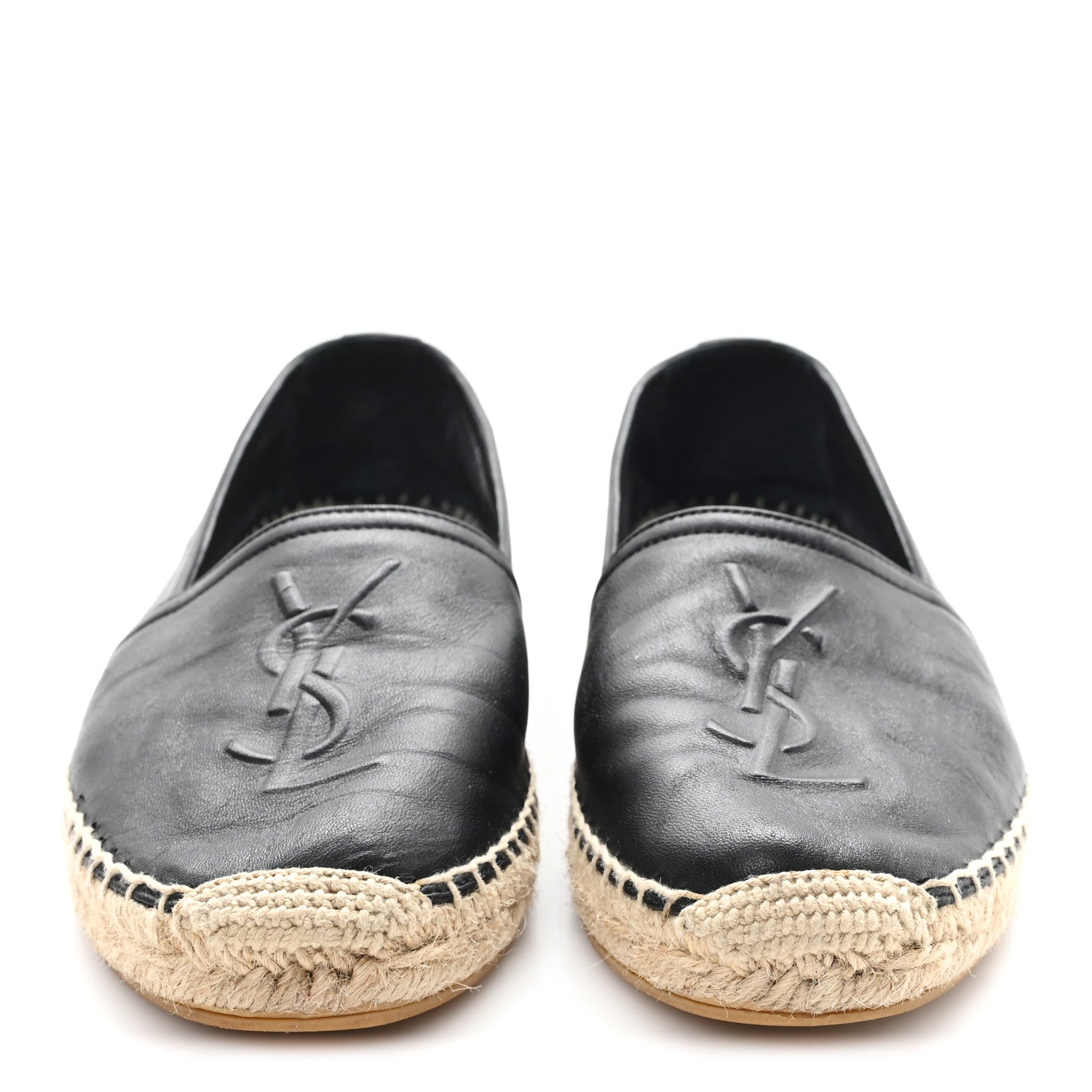 Lambskin Monogram Espadrilles 39.5 Black