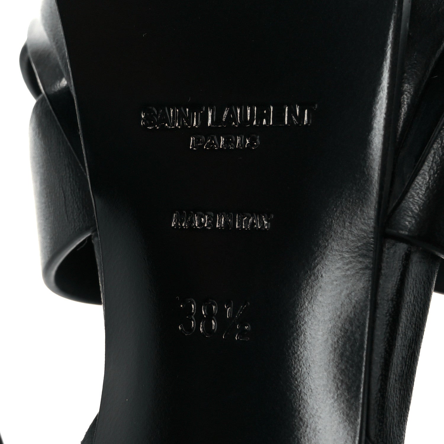 Calfskin Tribute 105 Platform Sandals 38.5 Black