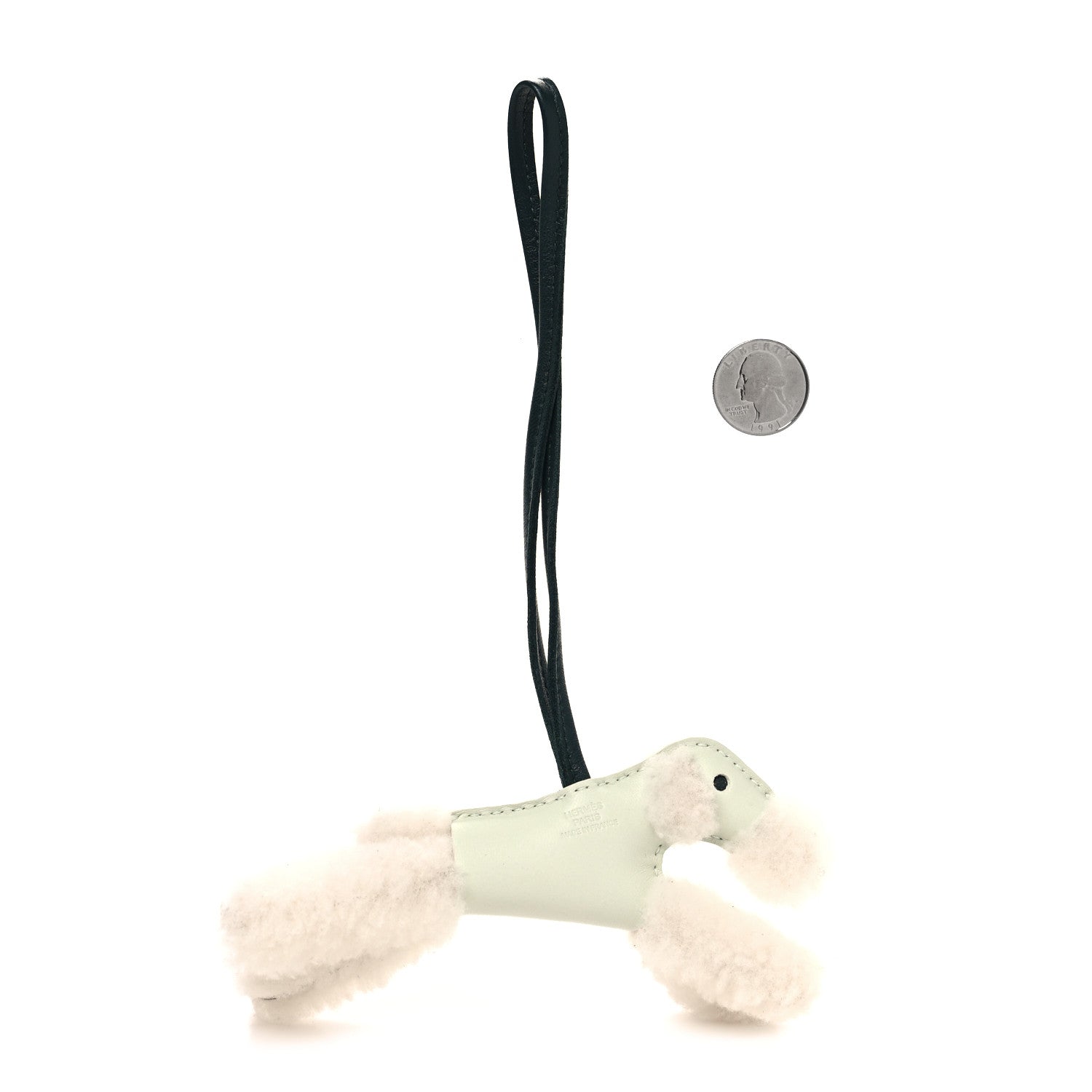 Milo Lambskin Shearling Budy Charm Vert Fizz