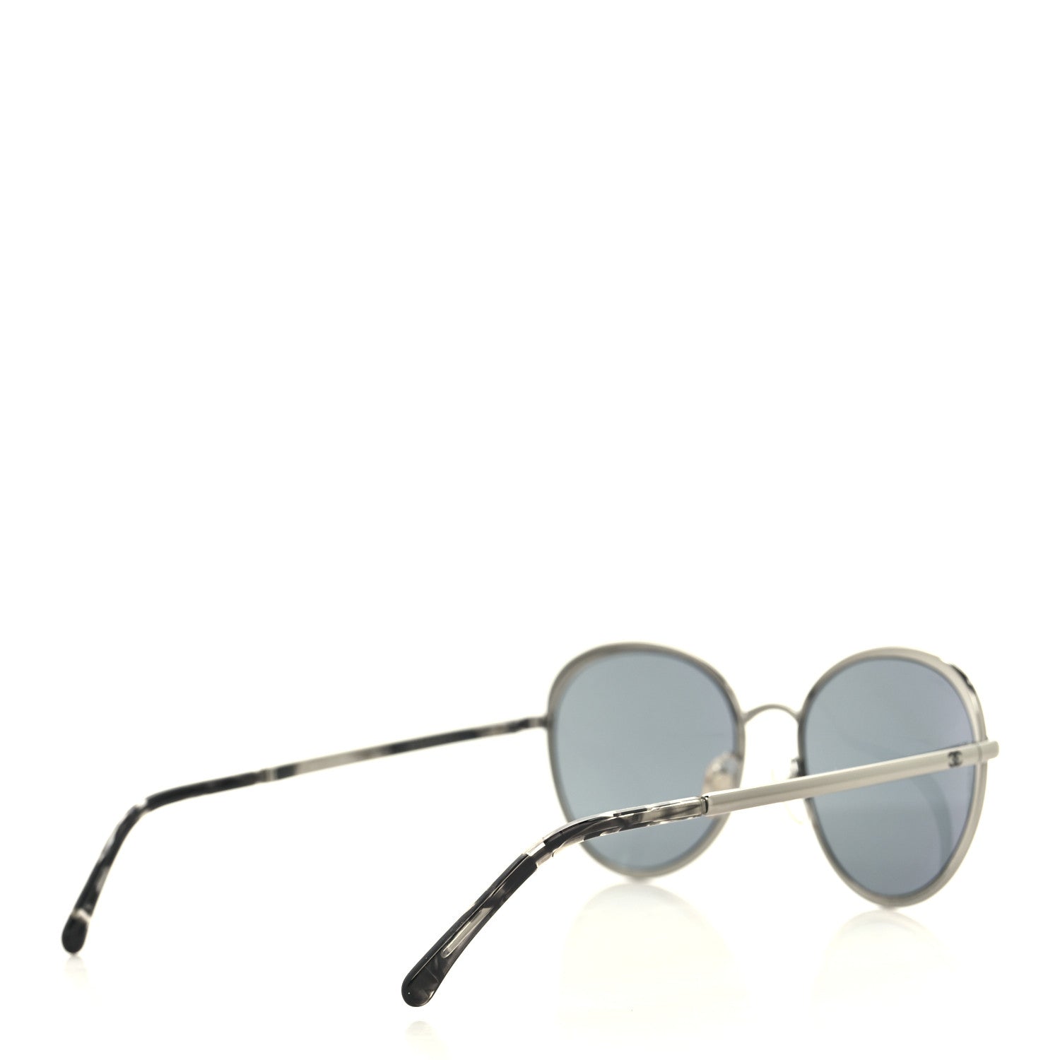Round Spring Sunglasses 4206 Silver