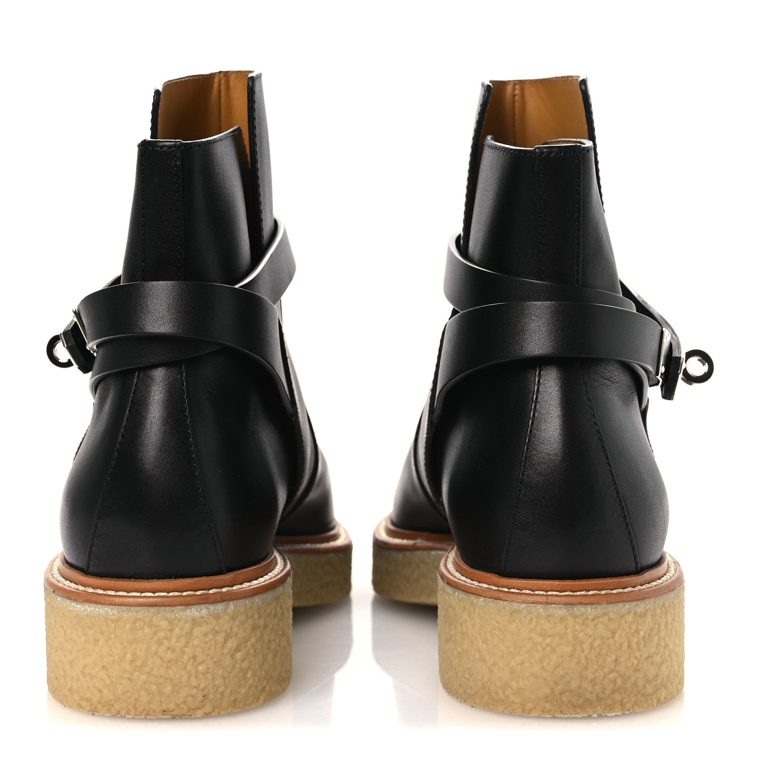 Calfskin Follow Ankle Boots 41 Black