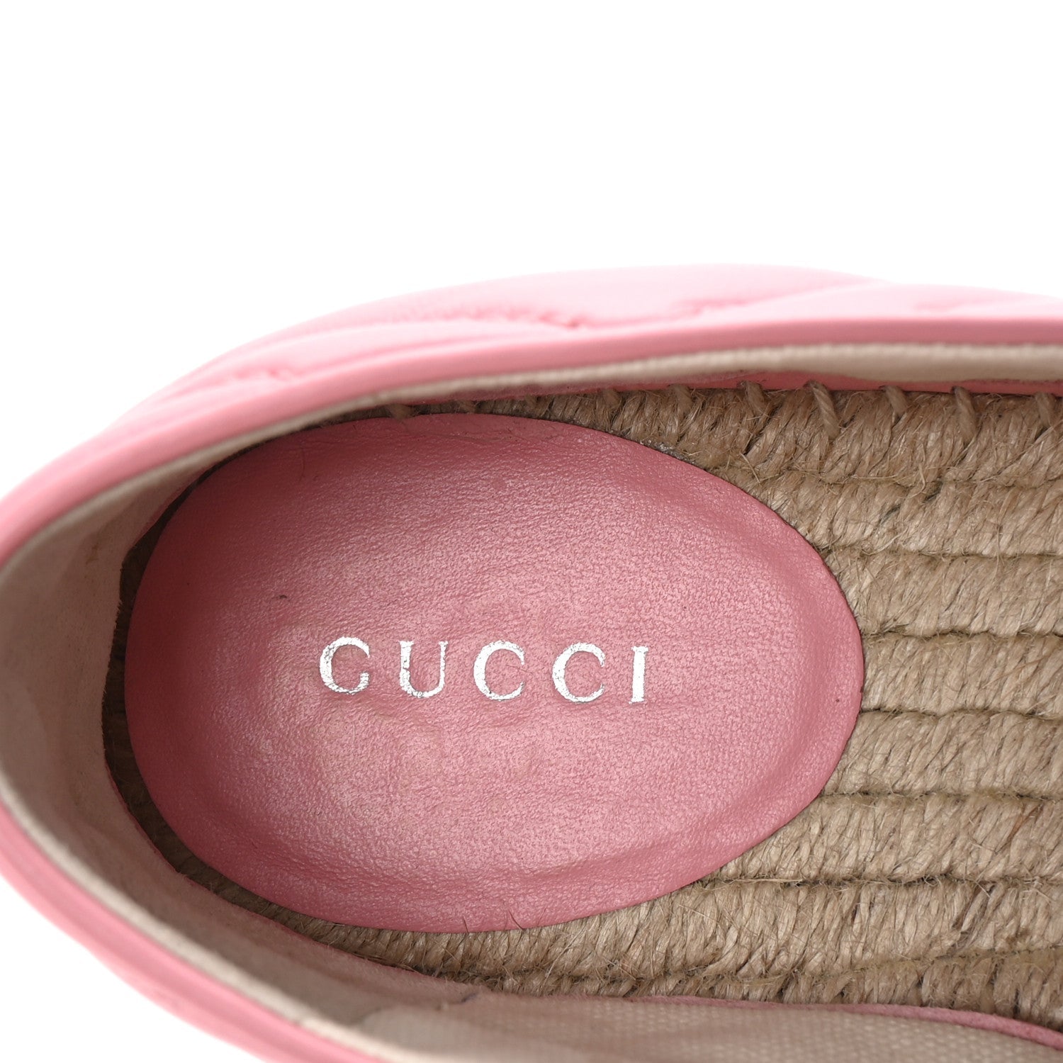 Nappa Matelasse GG Marmont Espadrilles 38.5 Wild Rose