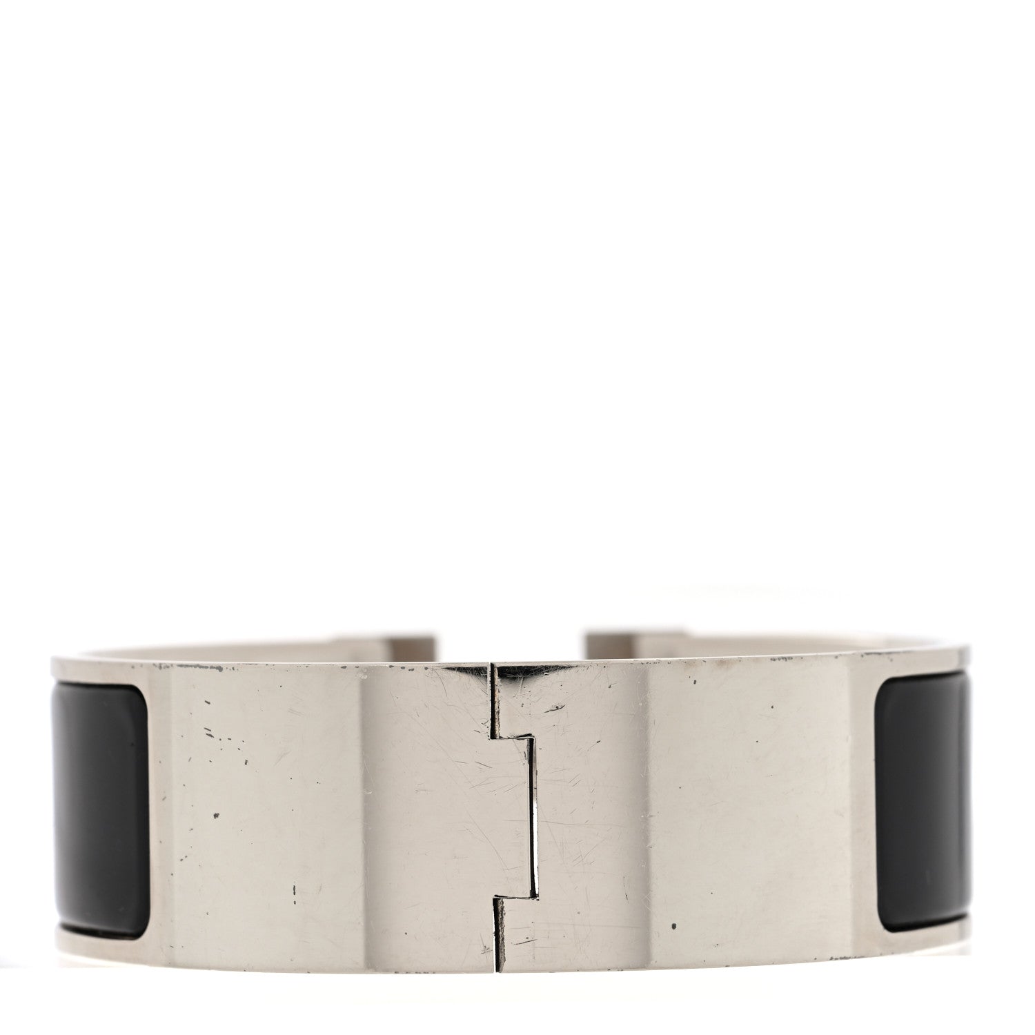 Enamel Wide Clic Clac H Bracelet GM Black