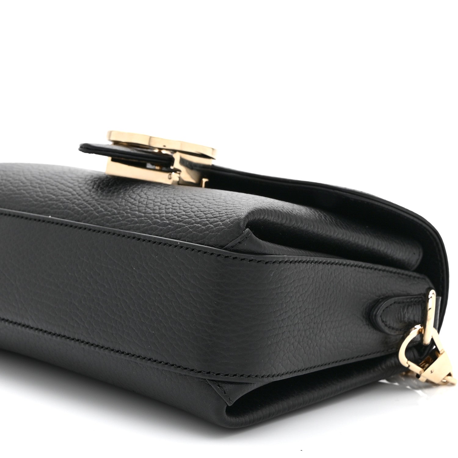 Dollar Calfskin Interlocking G Crossbody Bag Black
