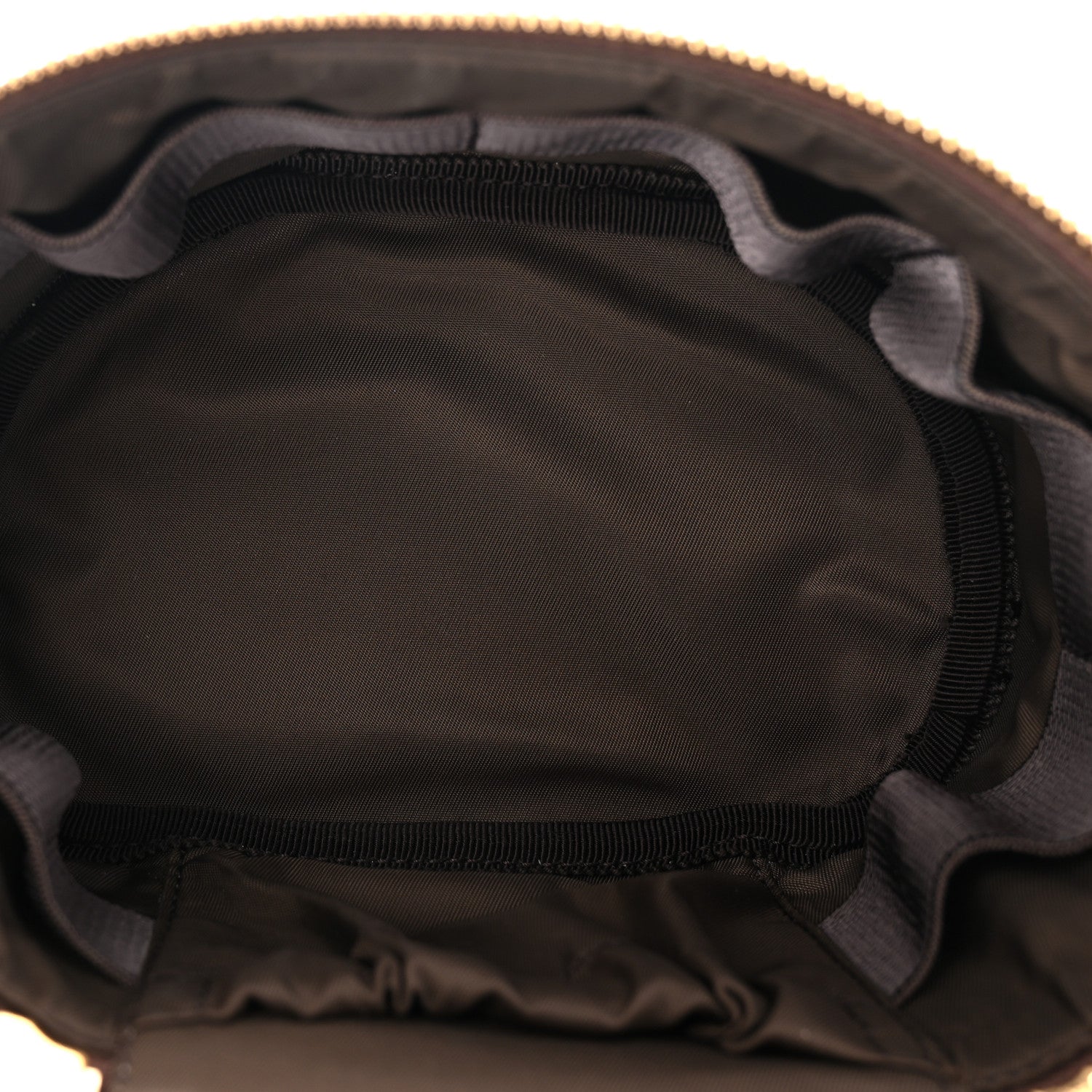 GG Supreme Monogram Textured Calfskin Web Ophidia Vanity Cosmetic Case Beige Ebony New Acero