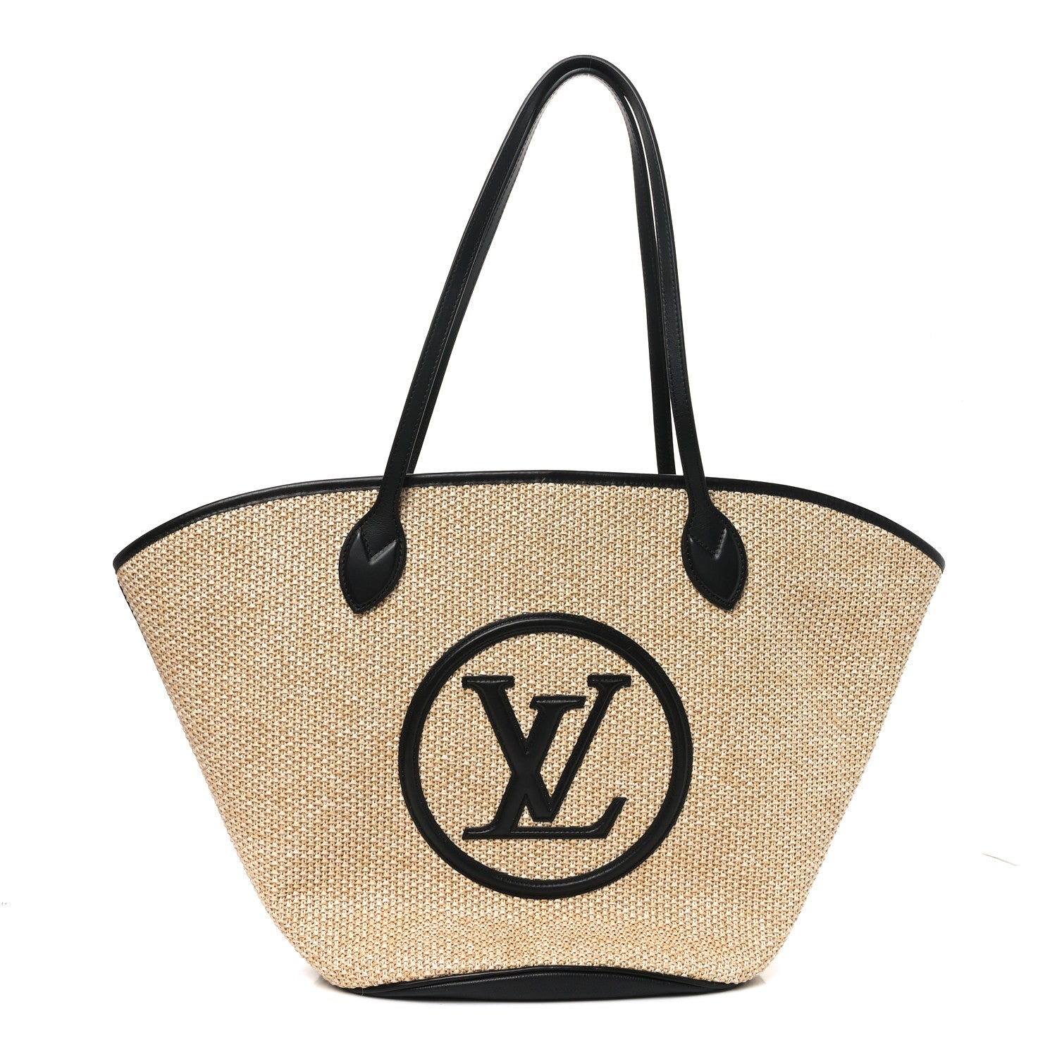 Raffia Saint Jacques Tote Black