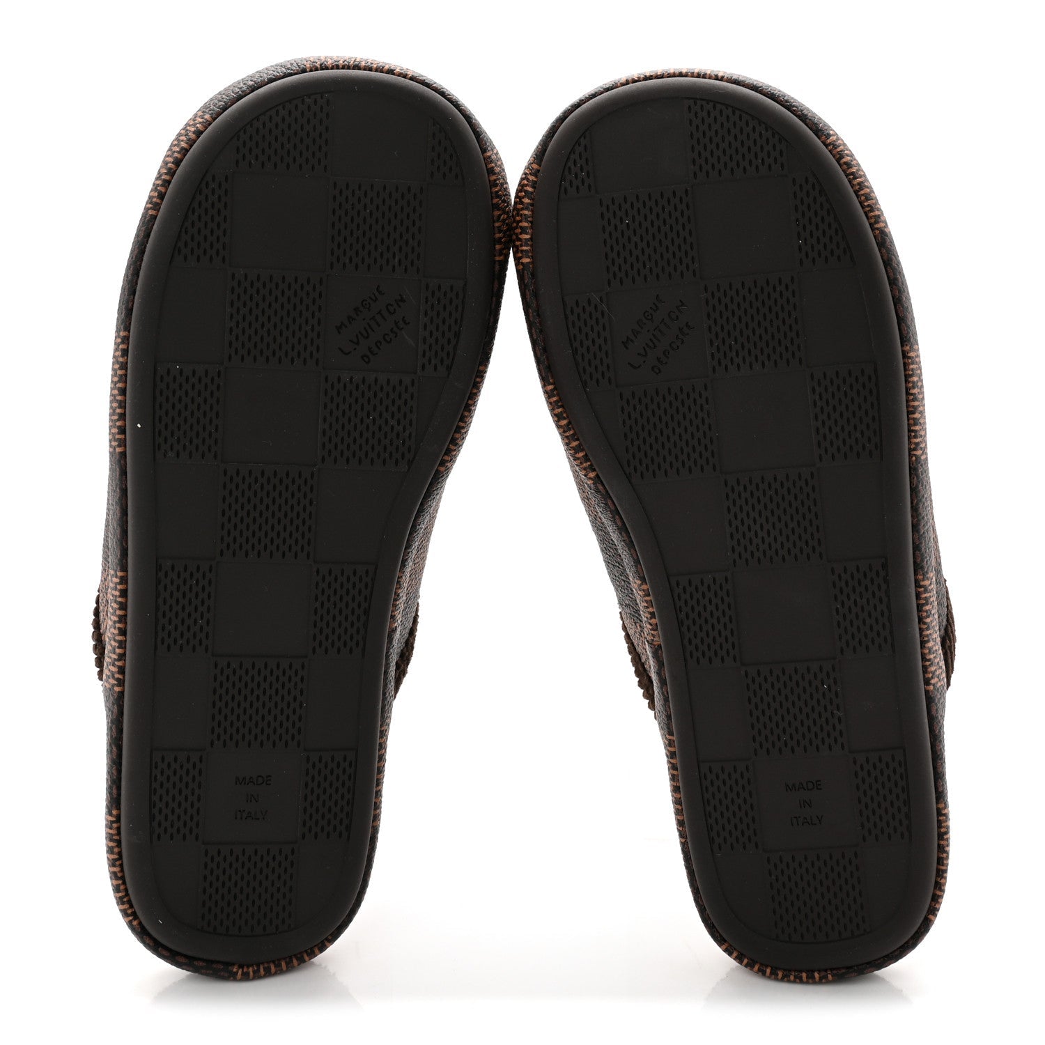 Damier Ebene Palace Slippers 35 Mocha