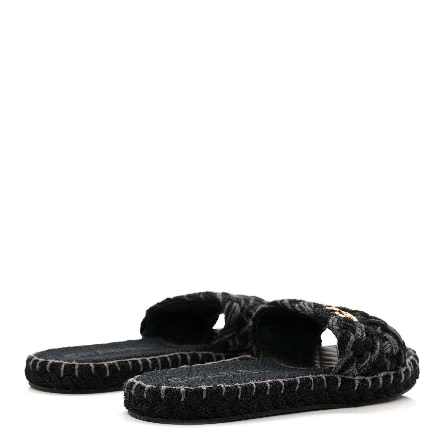 Cord Braided CC Mules 41 Black
