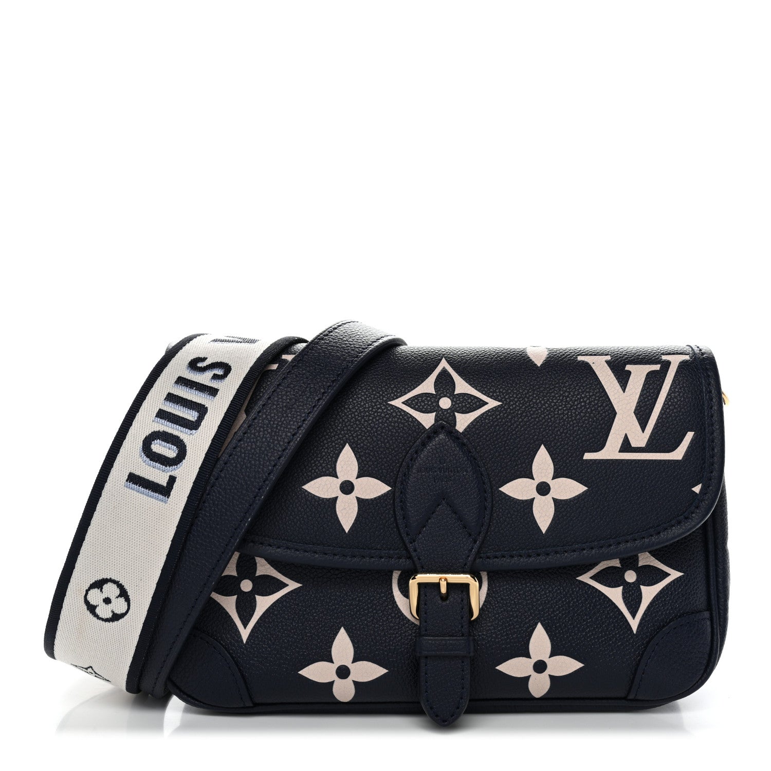 Empreinte Giant Monogram Diane Navy Creme