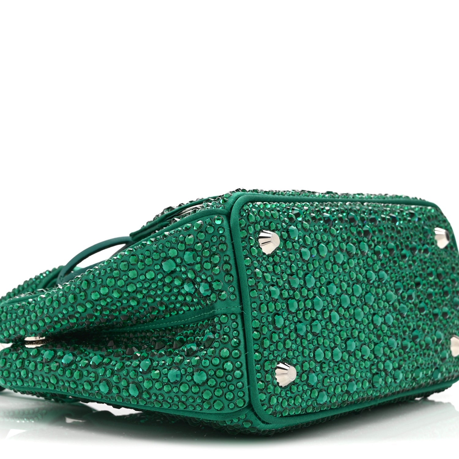 Satin Crystal Mini Galleria Double Zip Tote Mango