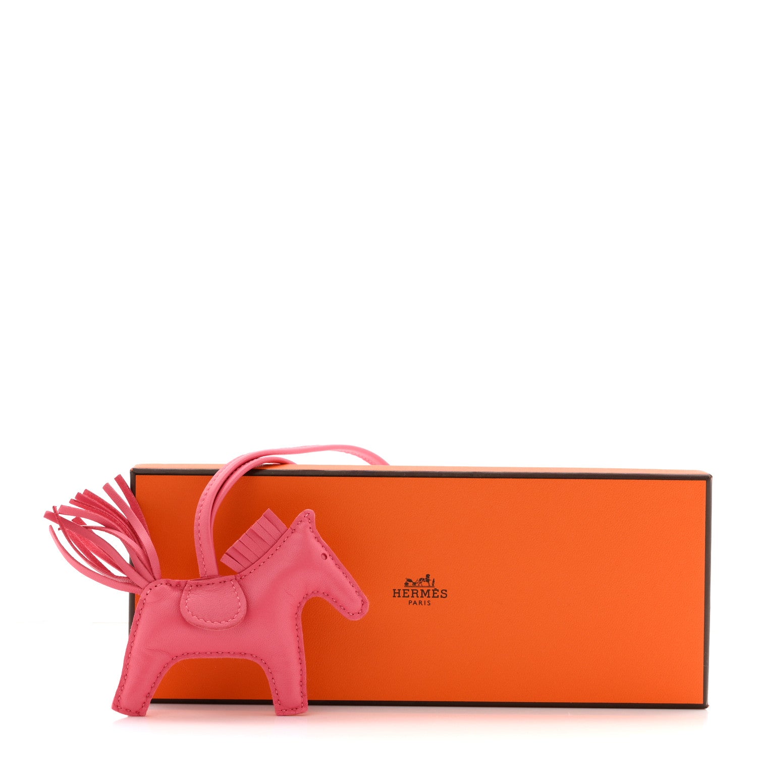 Milo Lambskin Grigri Rodeo Horse Bag Charm PM Rose Azalee