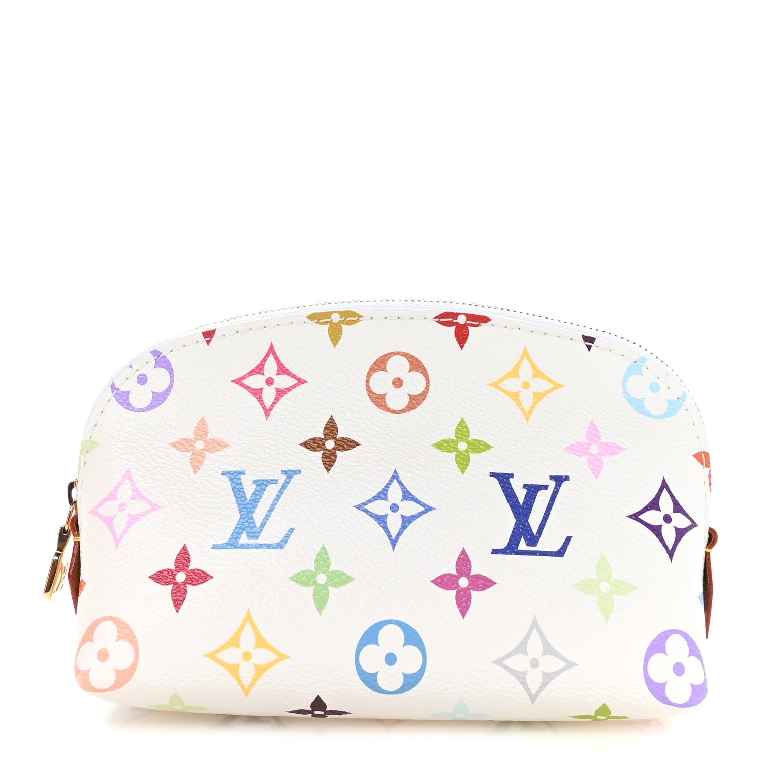 LV x TM Monogram Multicolor Cosmetic Pouch PM White
