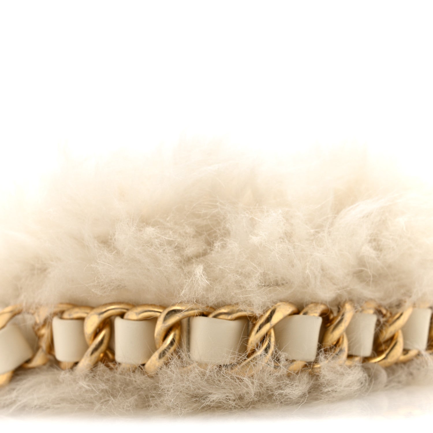 Fantasy Fur CC Mini Flap Bag White