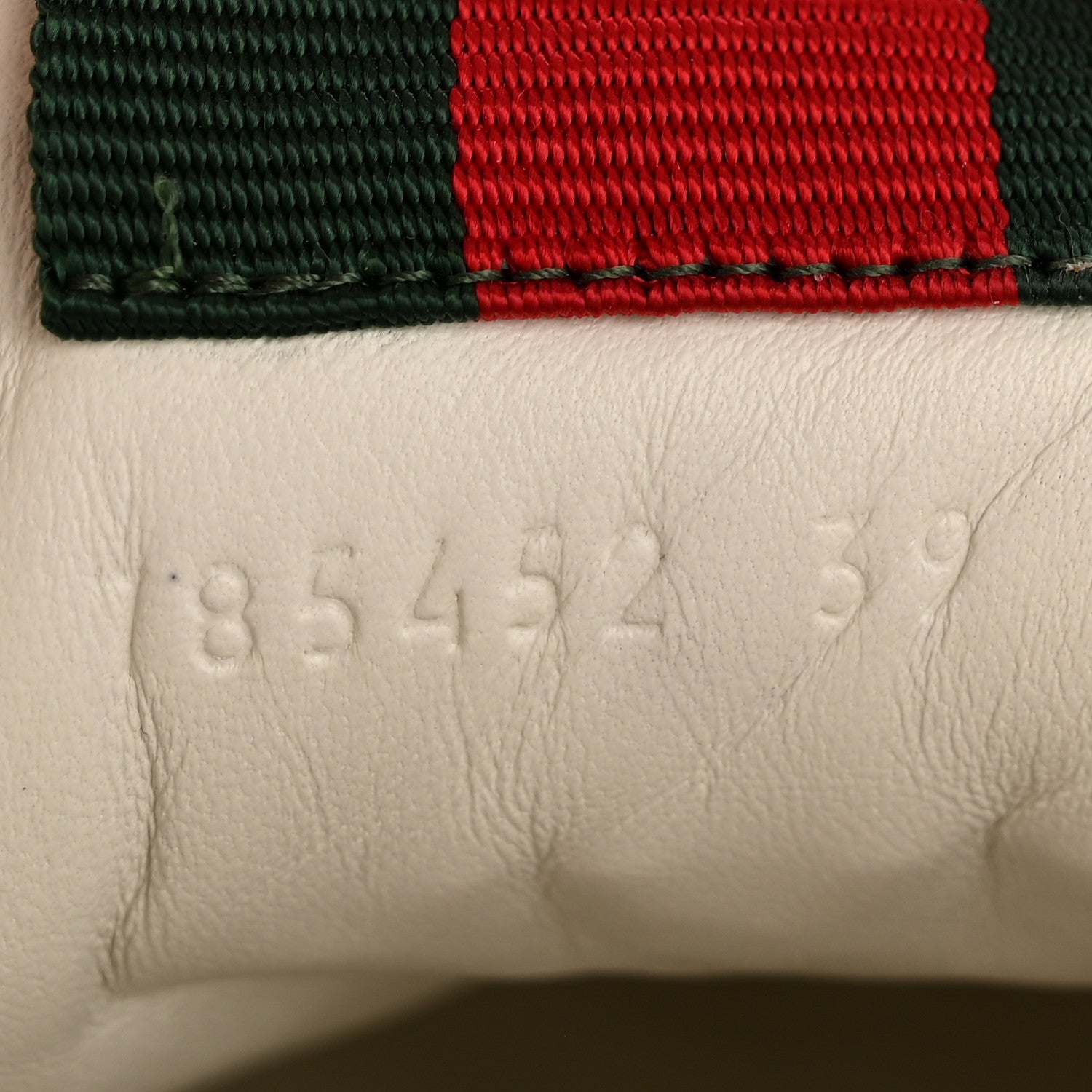 Calfskin GG Monogram Re-Web Womens Sneakers 39 White Beige Ebony