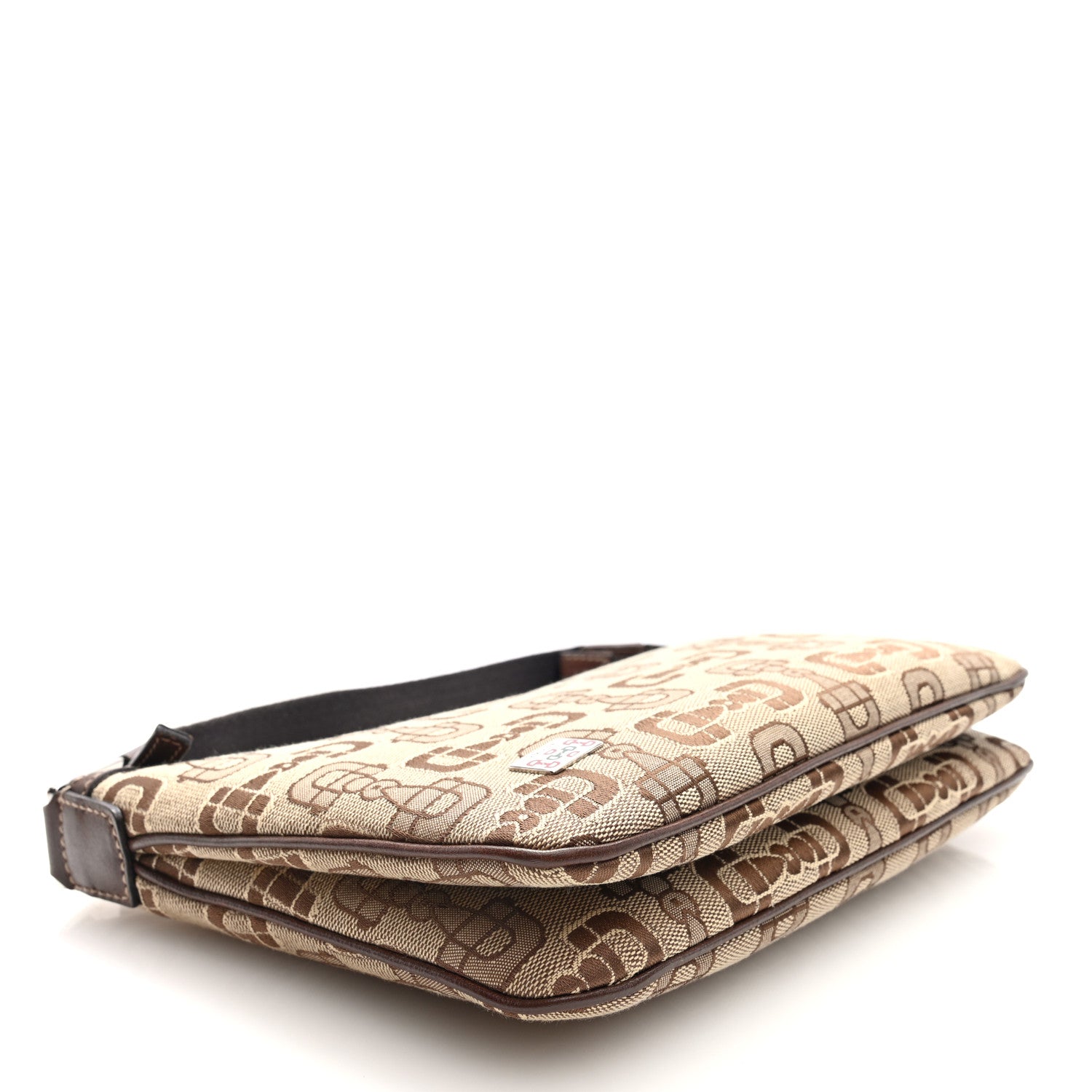 Canvas Horsebit Print Medium Pop Hobo Dark Brown
