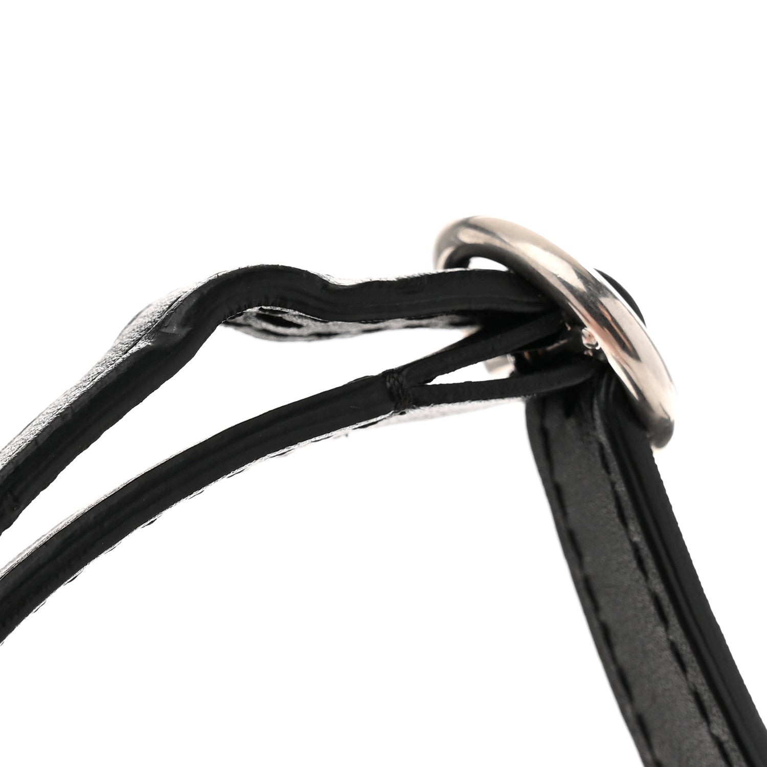 Calfskin Coco Eyelets Small Flap Bag Black