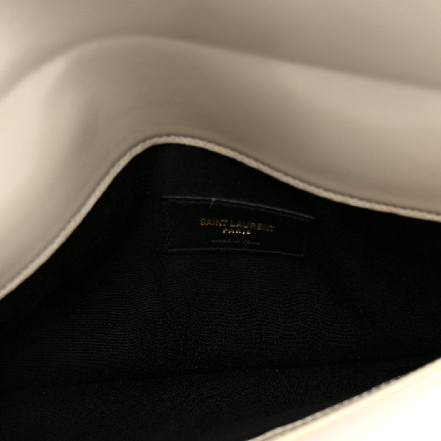 Smooth Shiny Calfskin Uptown Pouch Blanc Vintage