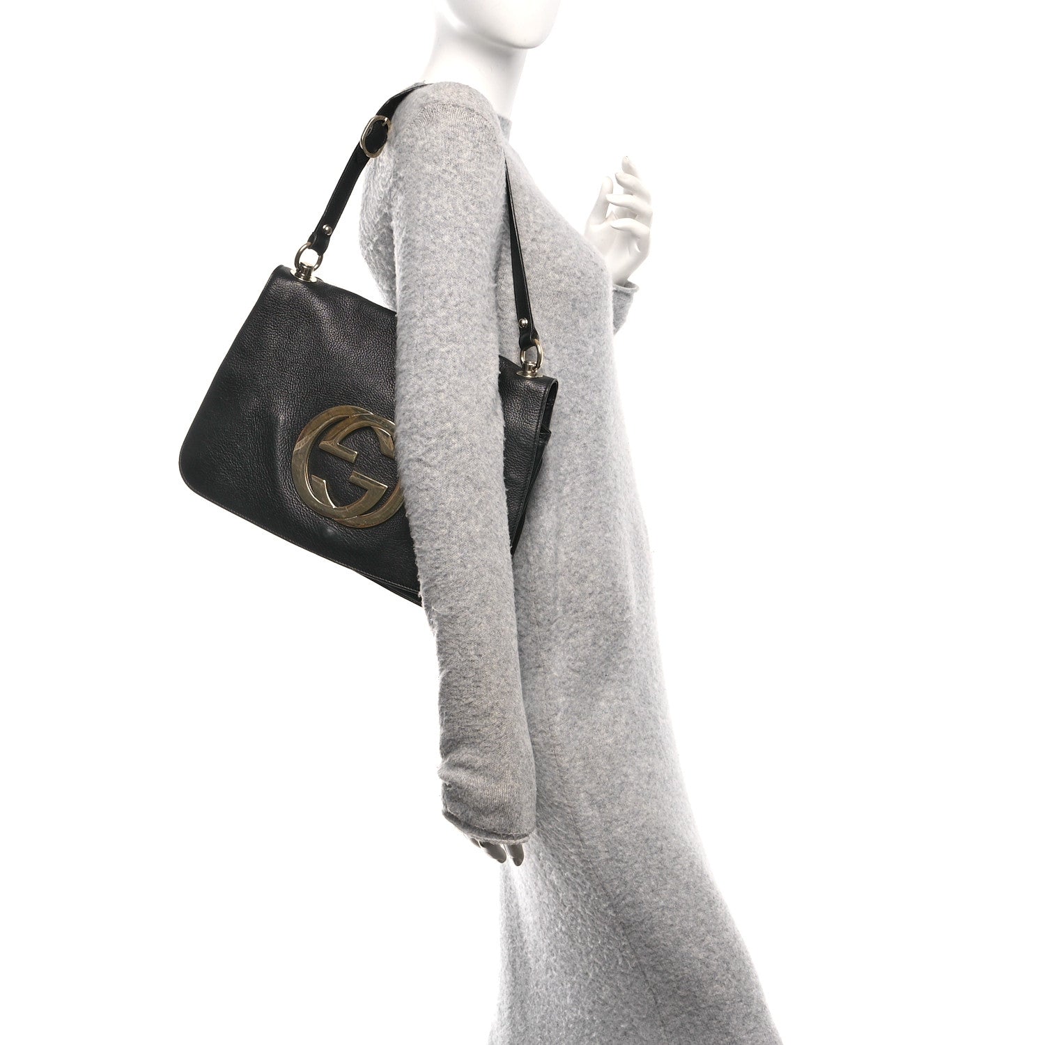Calfskin Blondie Shoulder Flap Black