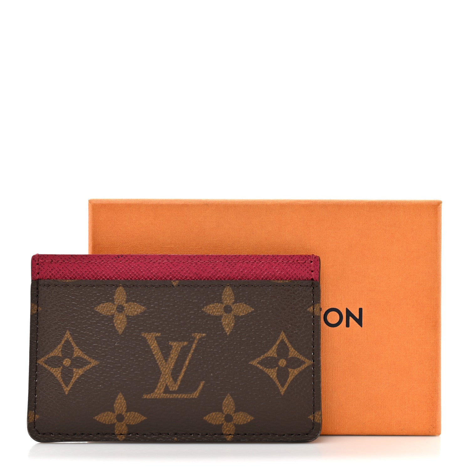 Monogram Card Holder Fuchsia
