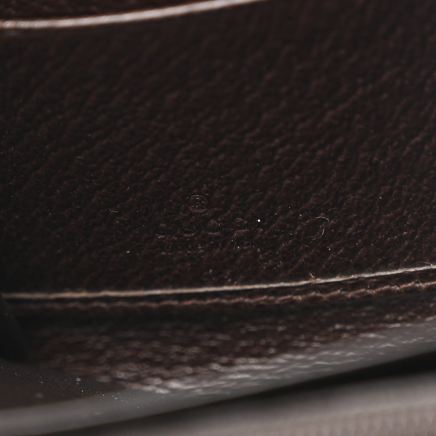 Monogram Metal Bar Zip Around Wallet Dark Brown
