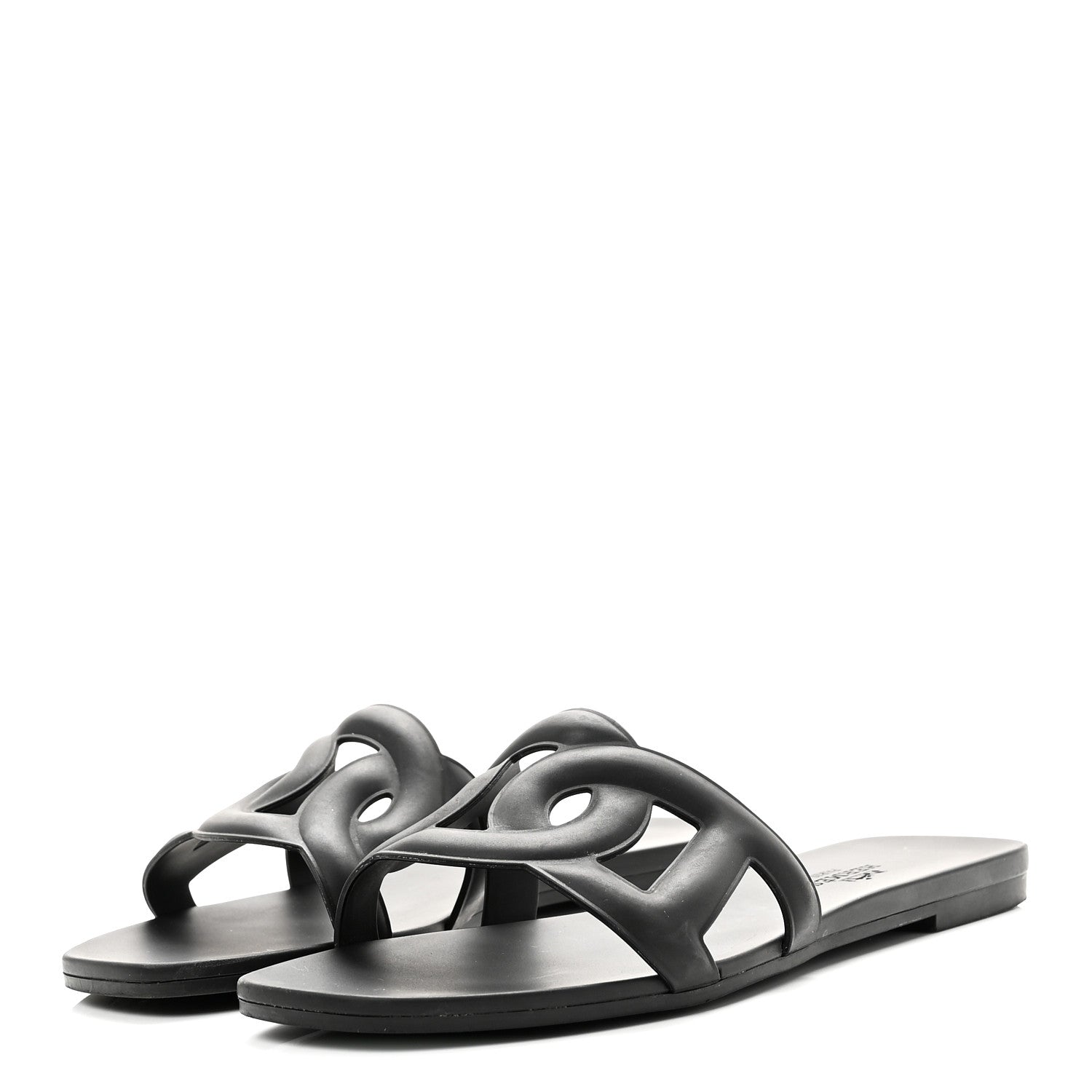 Rubber Aloha Sandals 35 Black