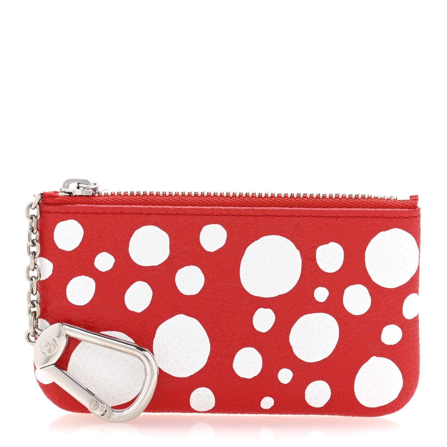 LV X YK Empreinte Infinity Dots Key Pouch Red White