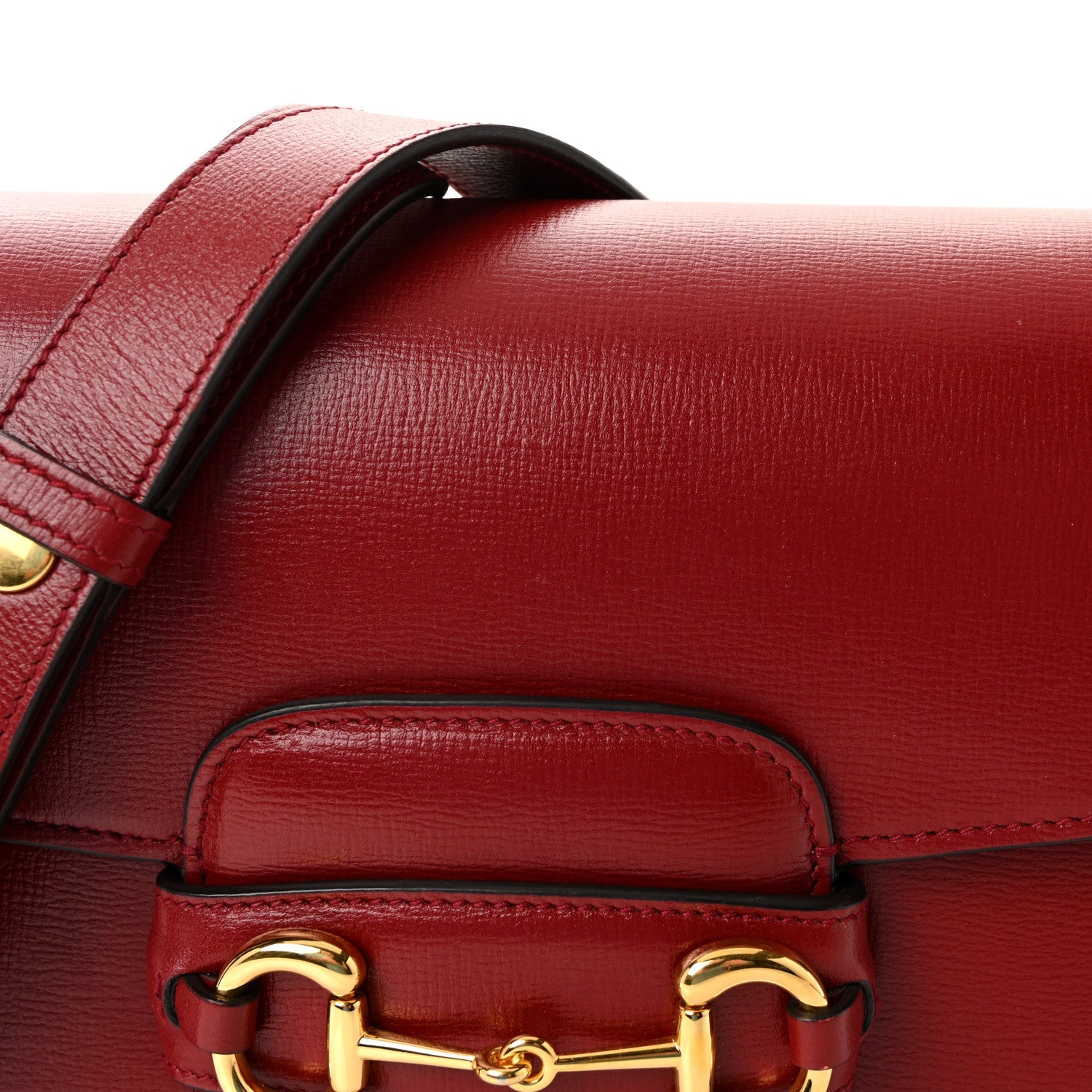 Azalea Calfskin Horsebit 1955 Shoulder Bag New Cherry Red