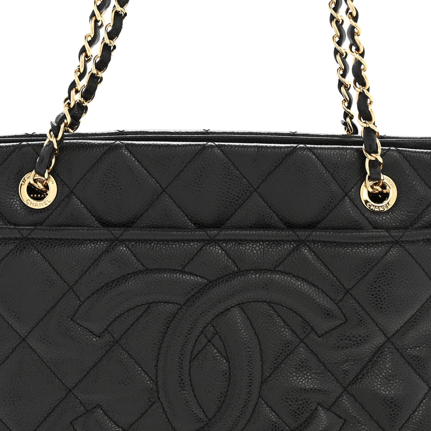Caviar Quilted CC Timeless Soft Tote Black