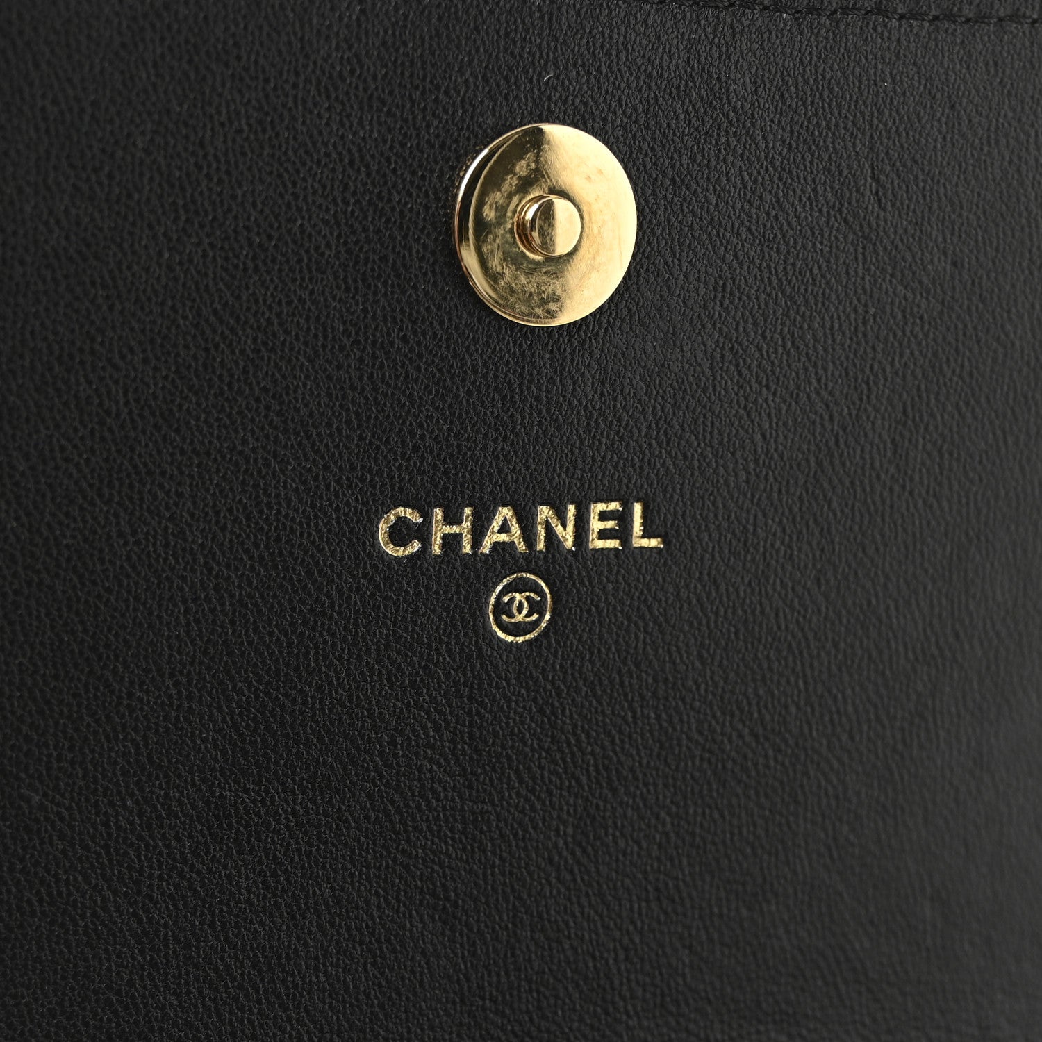 Lambskin Quilted Flap Shoulder Bag Chain Black