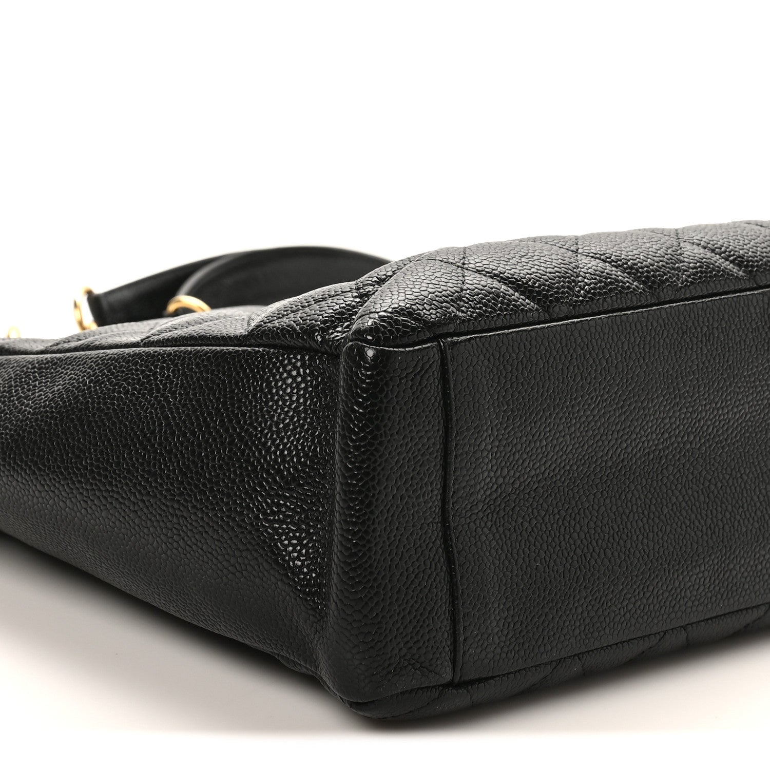 Caviar Quilted Petit Shopping Tote PST Black