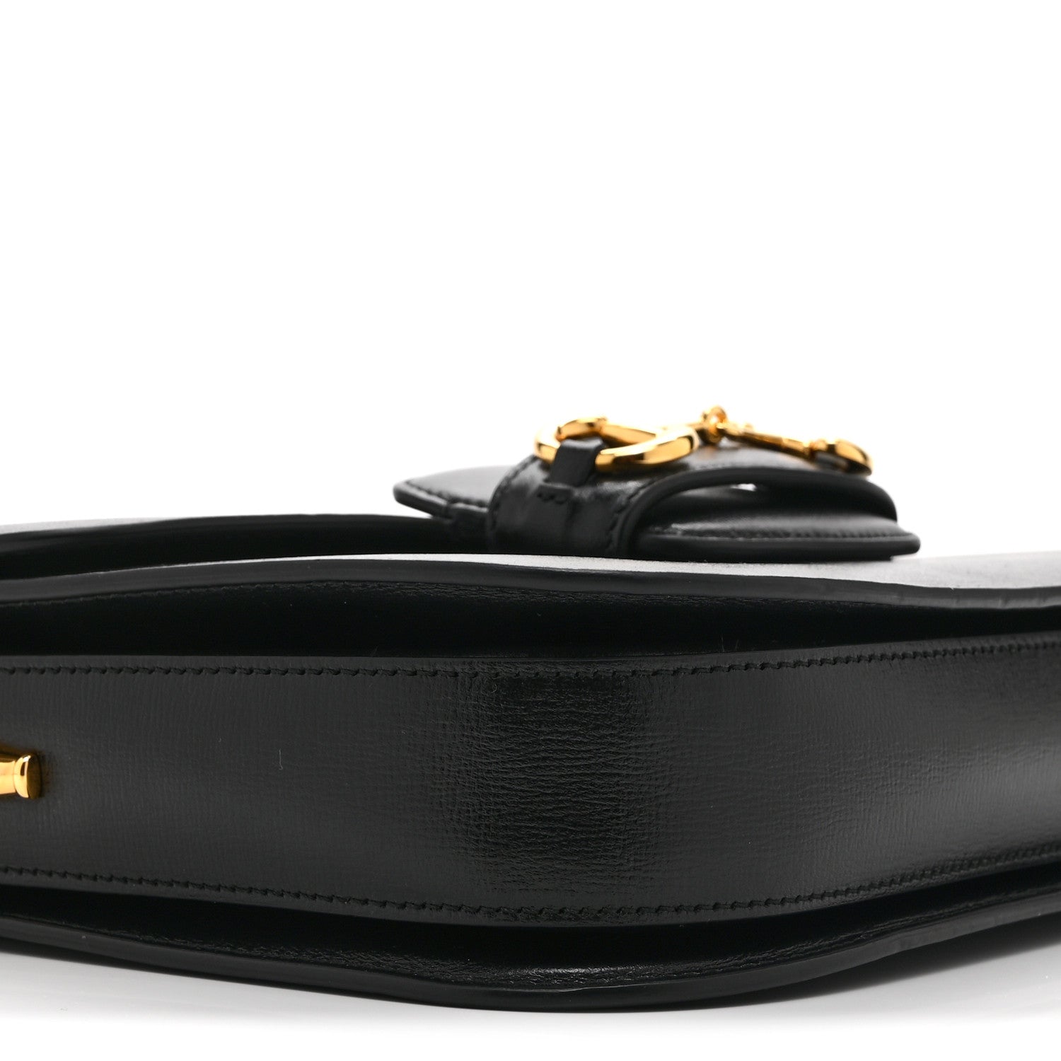 Azalea Calfskin Horsebit 1955 Shoulder Bag Black