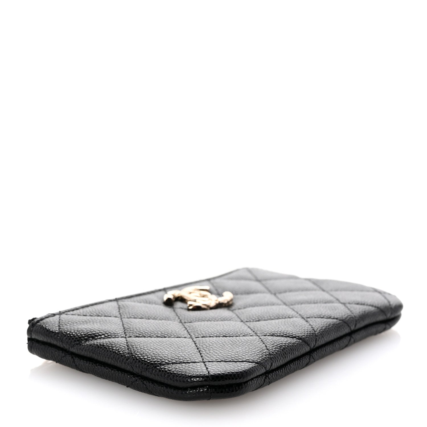 Caviar Quilted CC Small Pouch Black