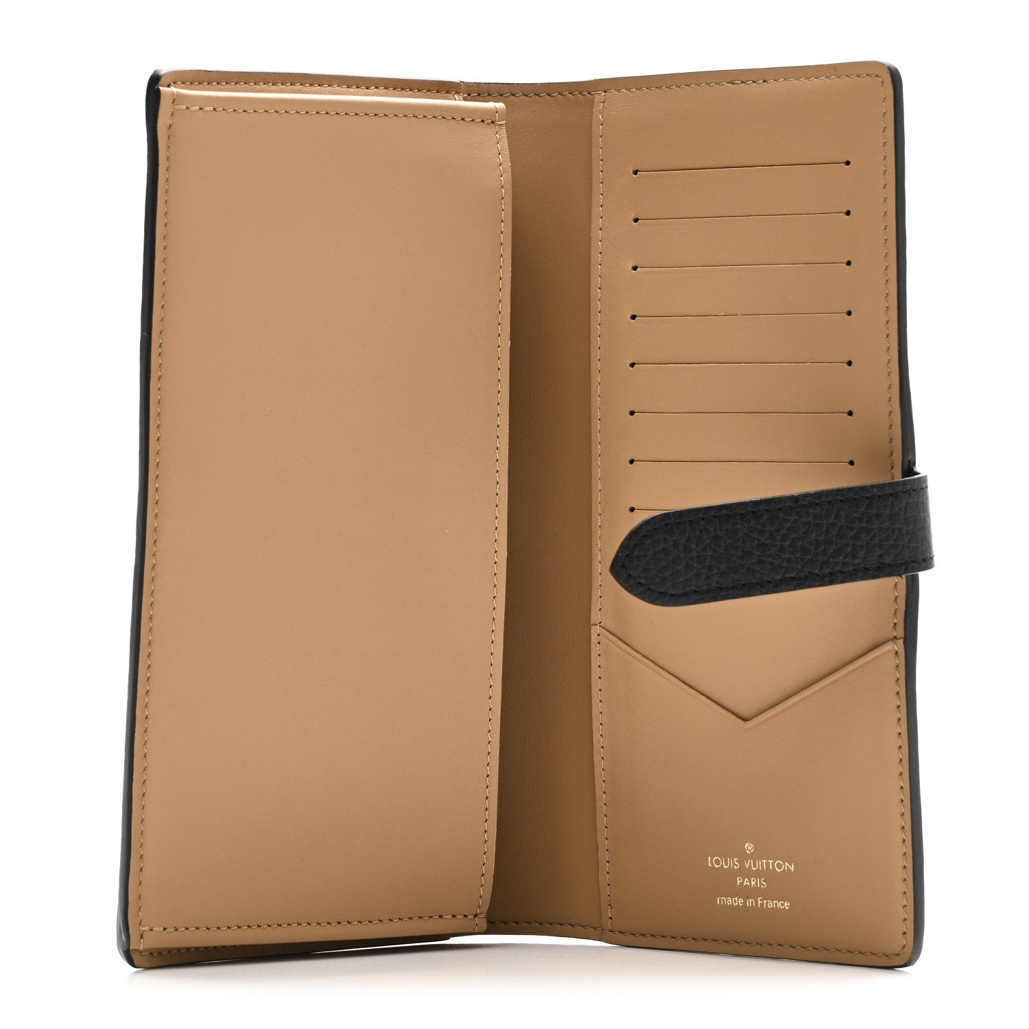 Taurillon LV Vertical Capucines Wallet Black Arizona