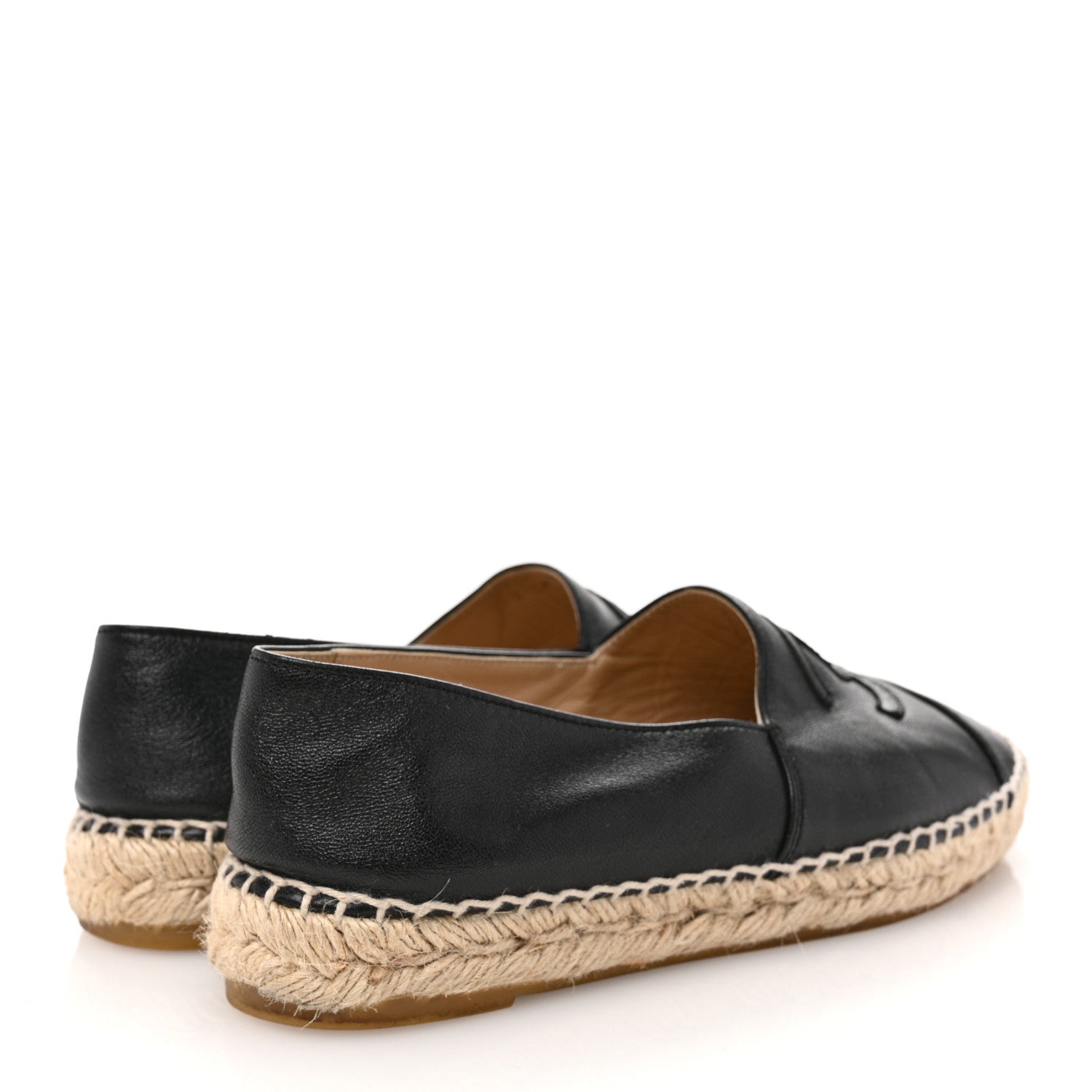 Lambskin CC Espadrilles 37 Black