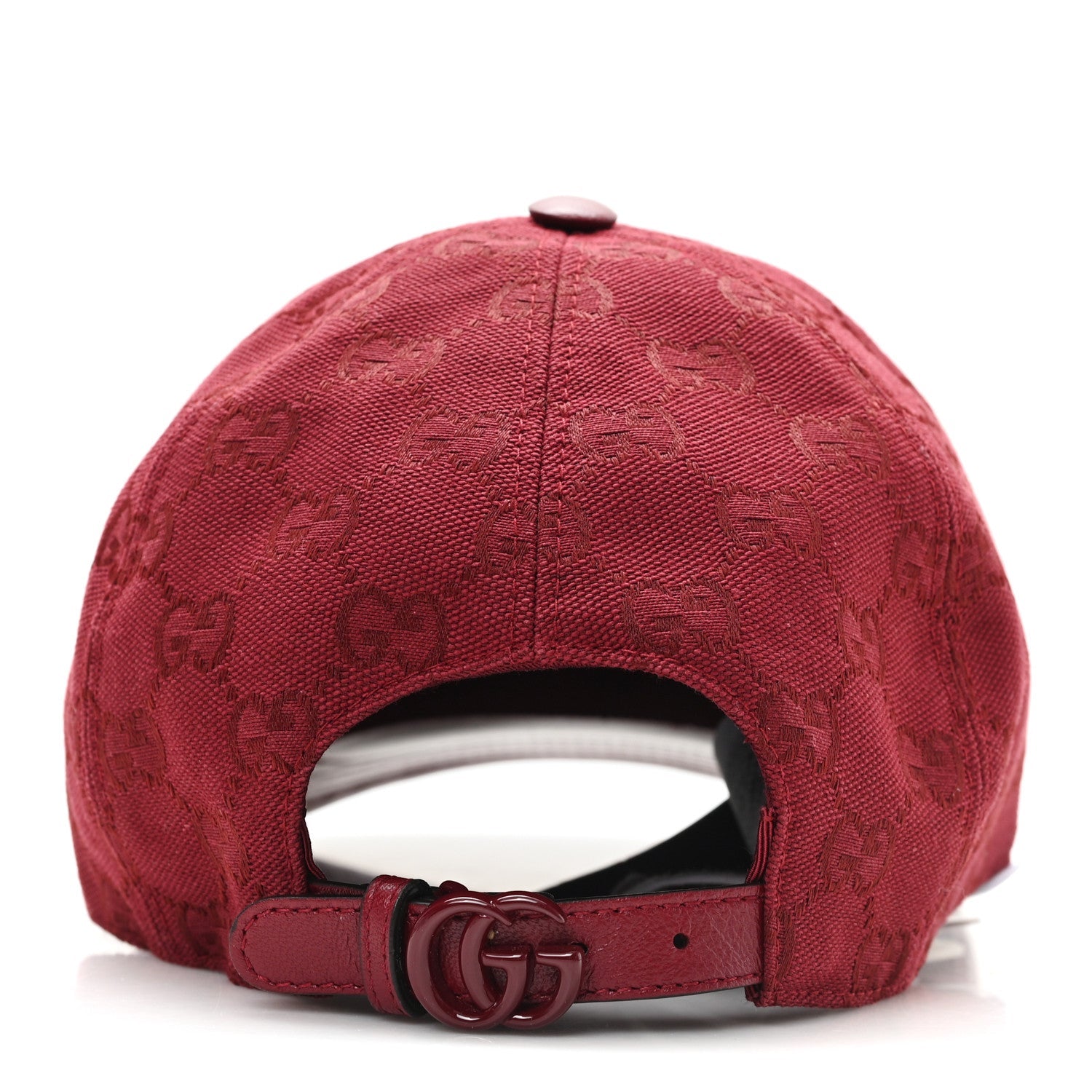Calfskin New Canvas GG Monogram Baseball Hat L Bordeaux