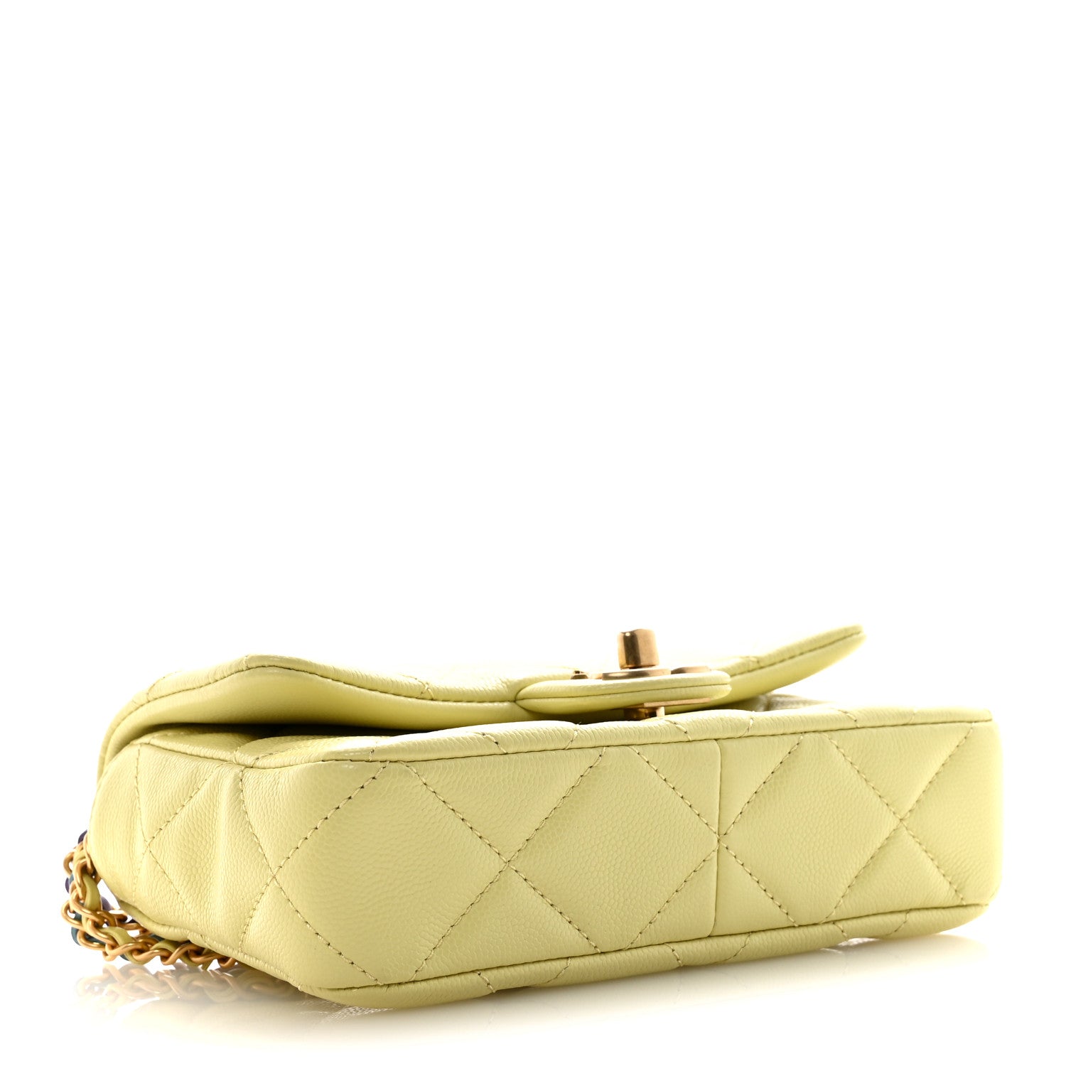 Shiny Caviar Belt Bag Light Green