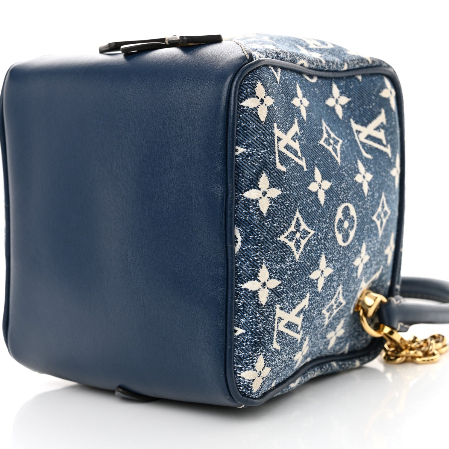 Monogram Jacquard Denim Square Bag Bleu