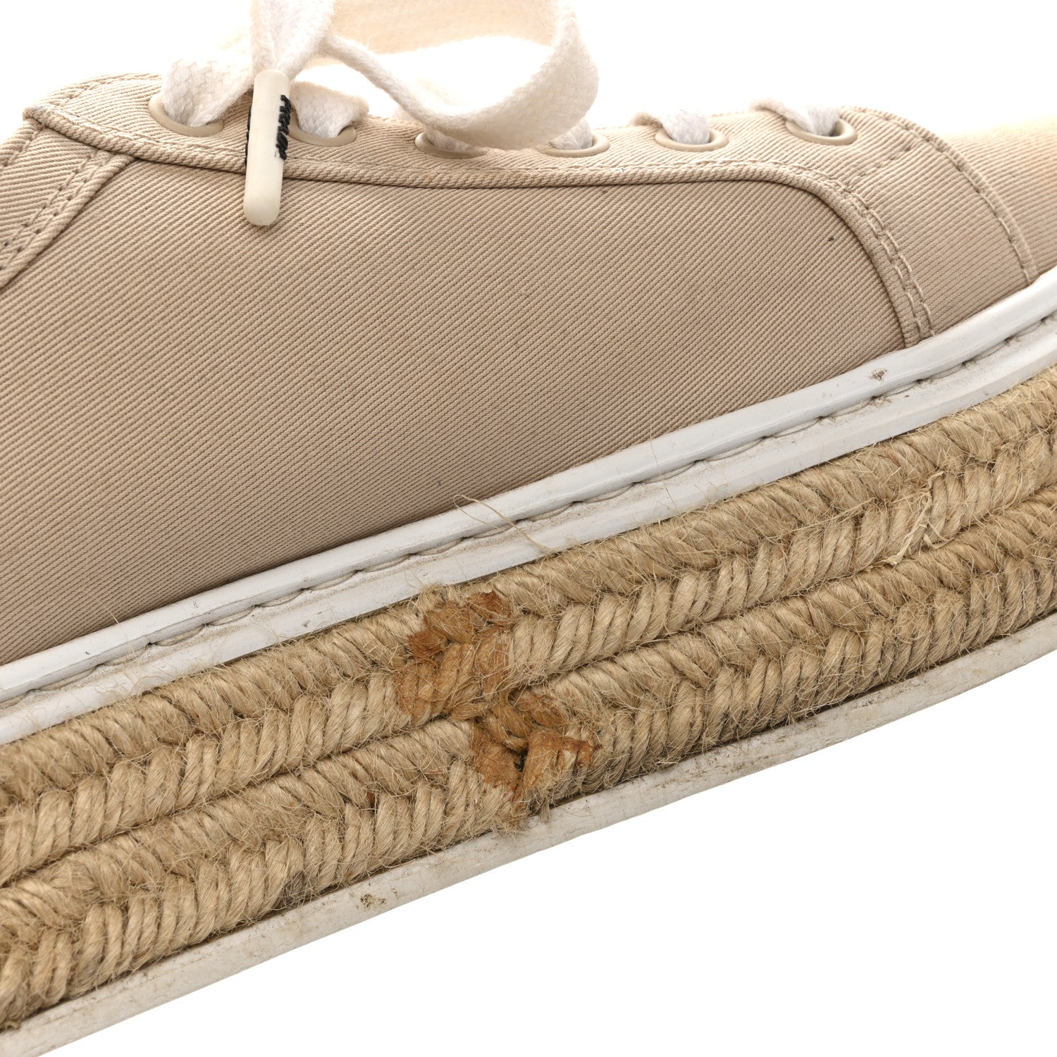 Canvas Gabardine Espadrille 45mm Platform Sneakers 37.5 Corda