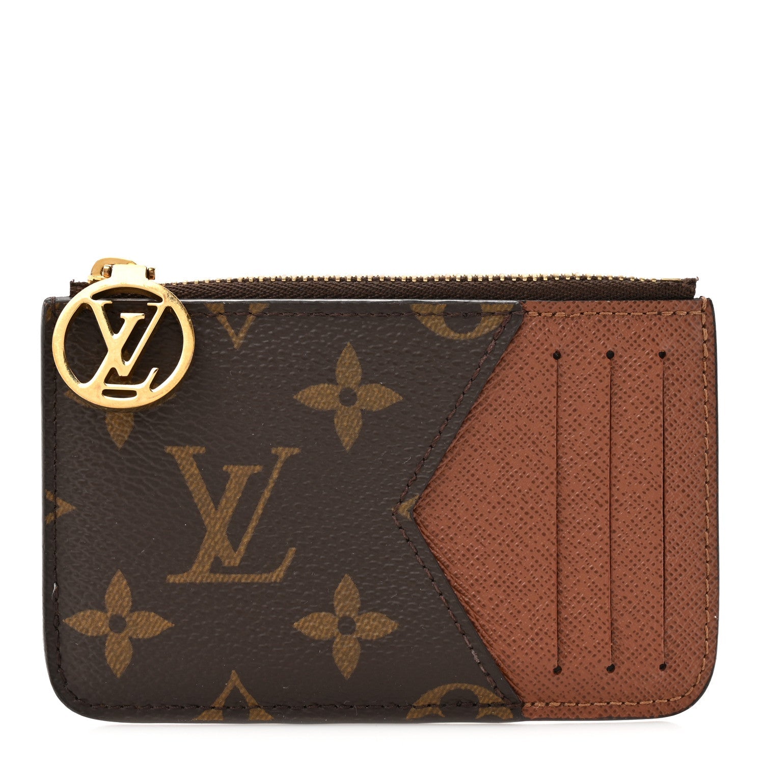 Monogram Zipped Romy Card Holder