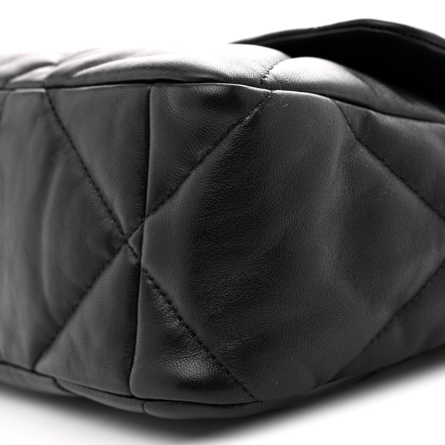 Lambskin Quilted Large Chanel 19 Flap Black