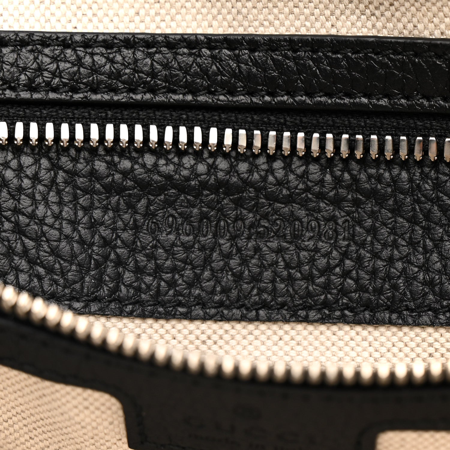 Piuma Calfskin Jumbo GG Embossed Medium Wristlet Messenger Bag Black