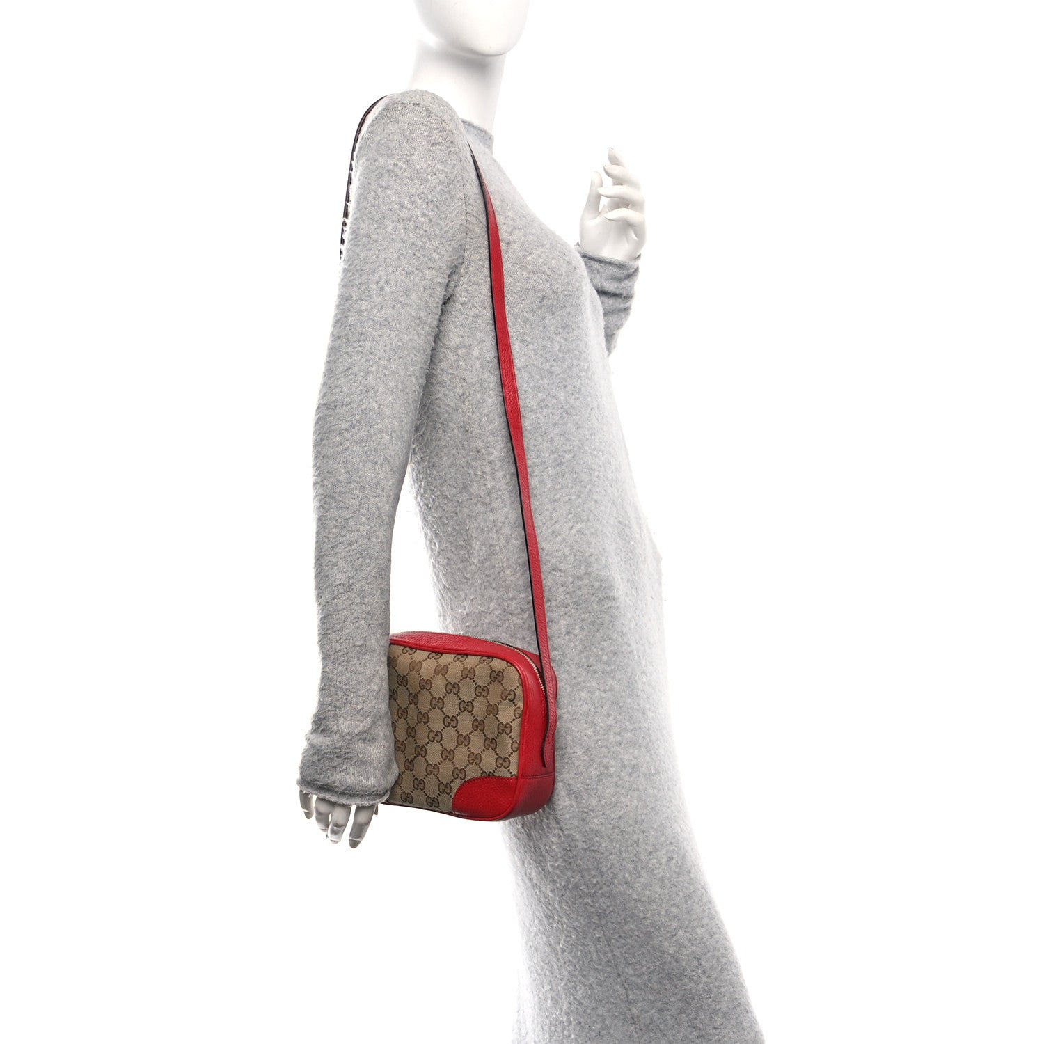 Monogram Mini Bree Messenger Bag Red