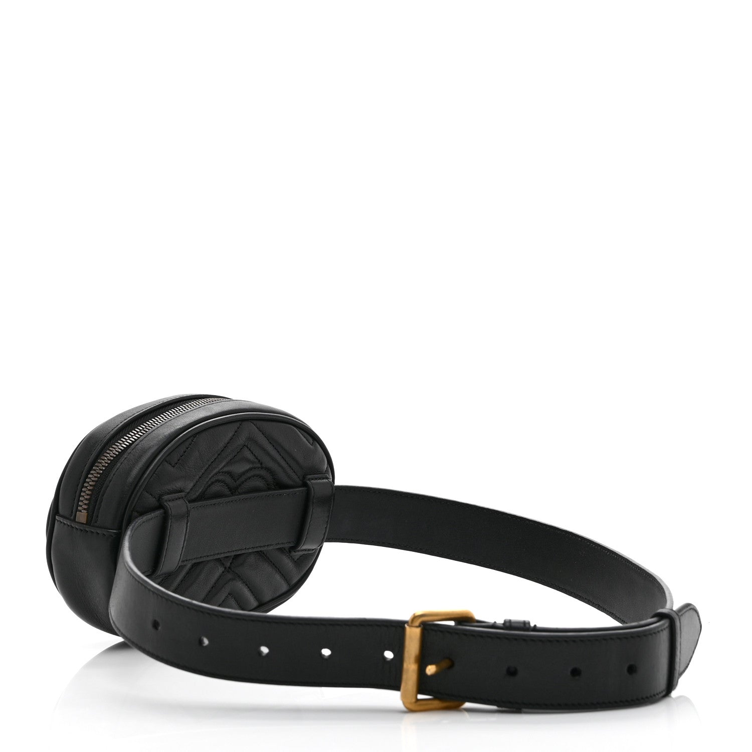 Calfskin Matelasse GG Marmont Belt Bag 85 34 Black