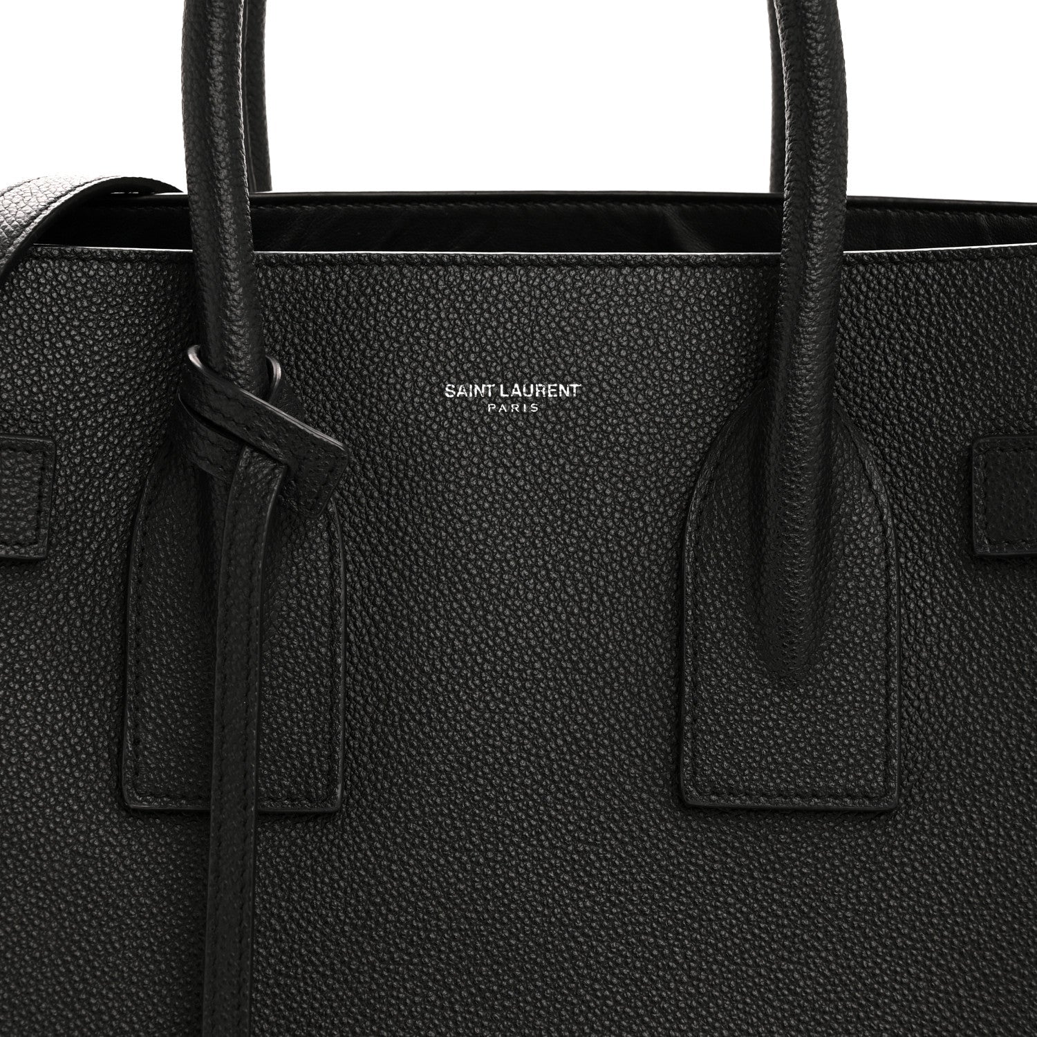 Grained Calfskin Small Sac De Jour Black