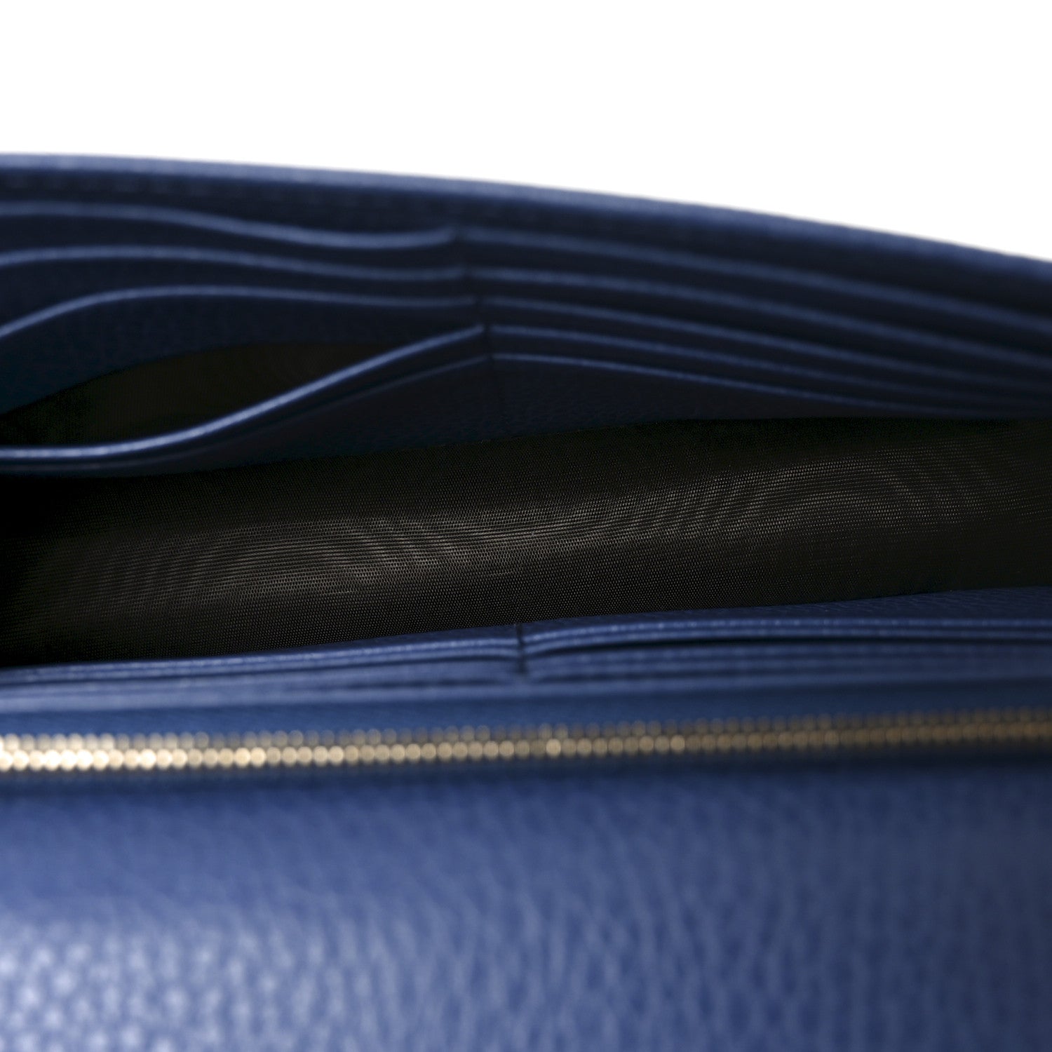 Dollar Calfskin Interlocking G Chain Wallet Caspian